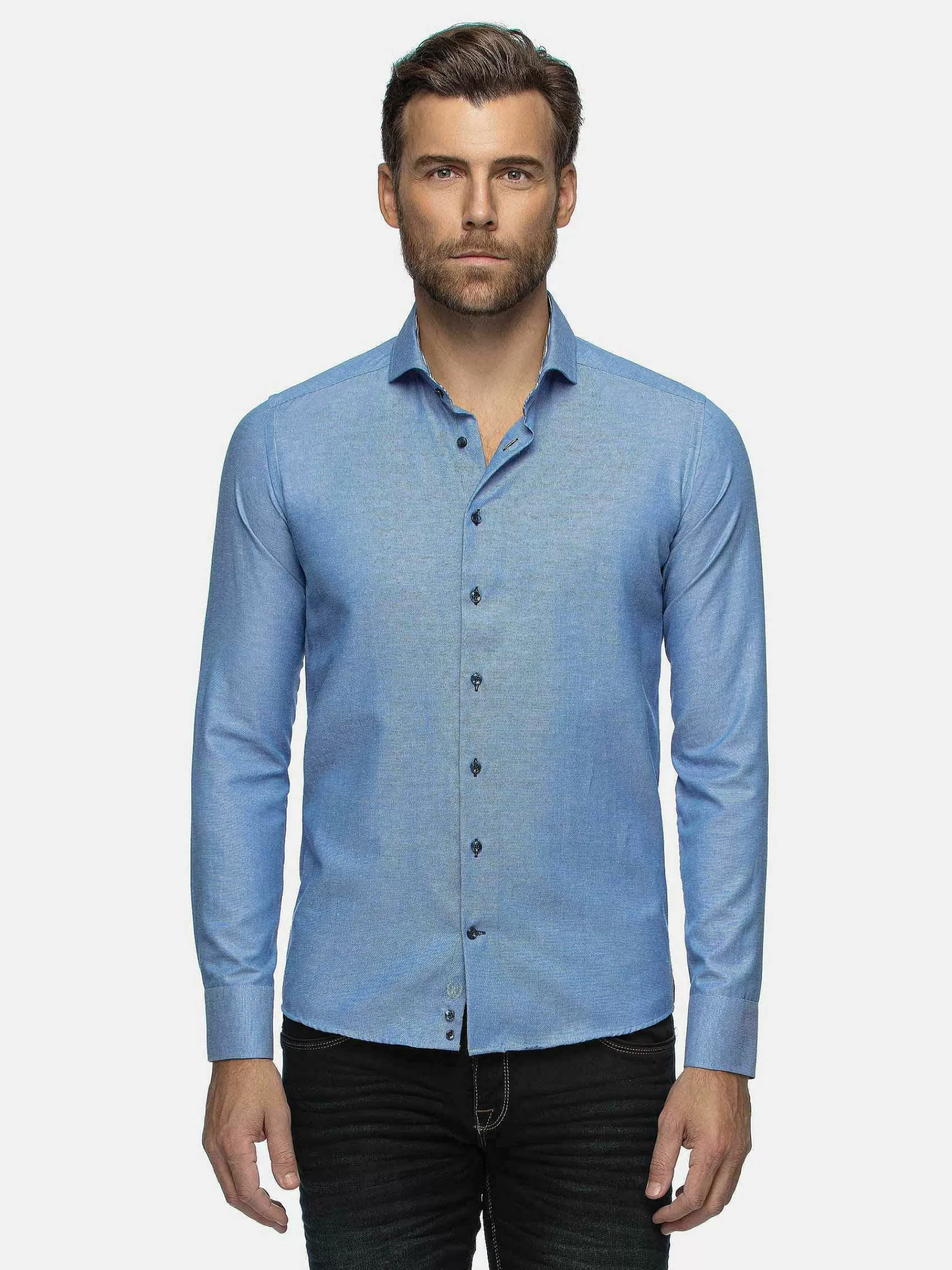 Wam Denim Overhemd Lange Mouwen<Overhemd Lange Mouw 75698 Cruise Royal Blue
