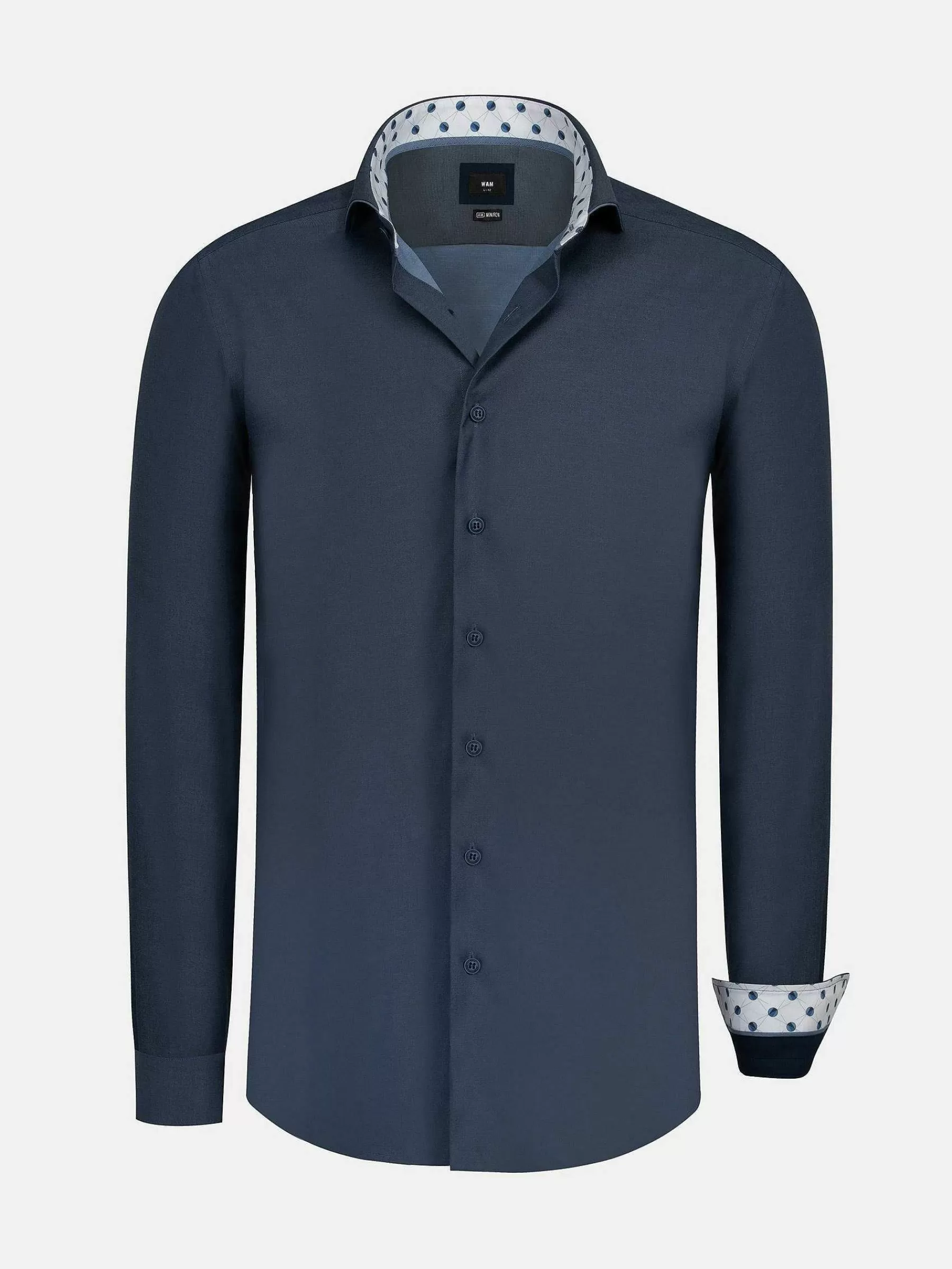 Wam Denim Overhemd Lange Mouwen<Overhemd Lange Mouw 75754 Caesar Dark Indigo
