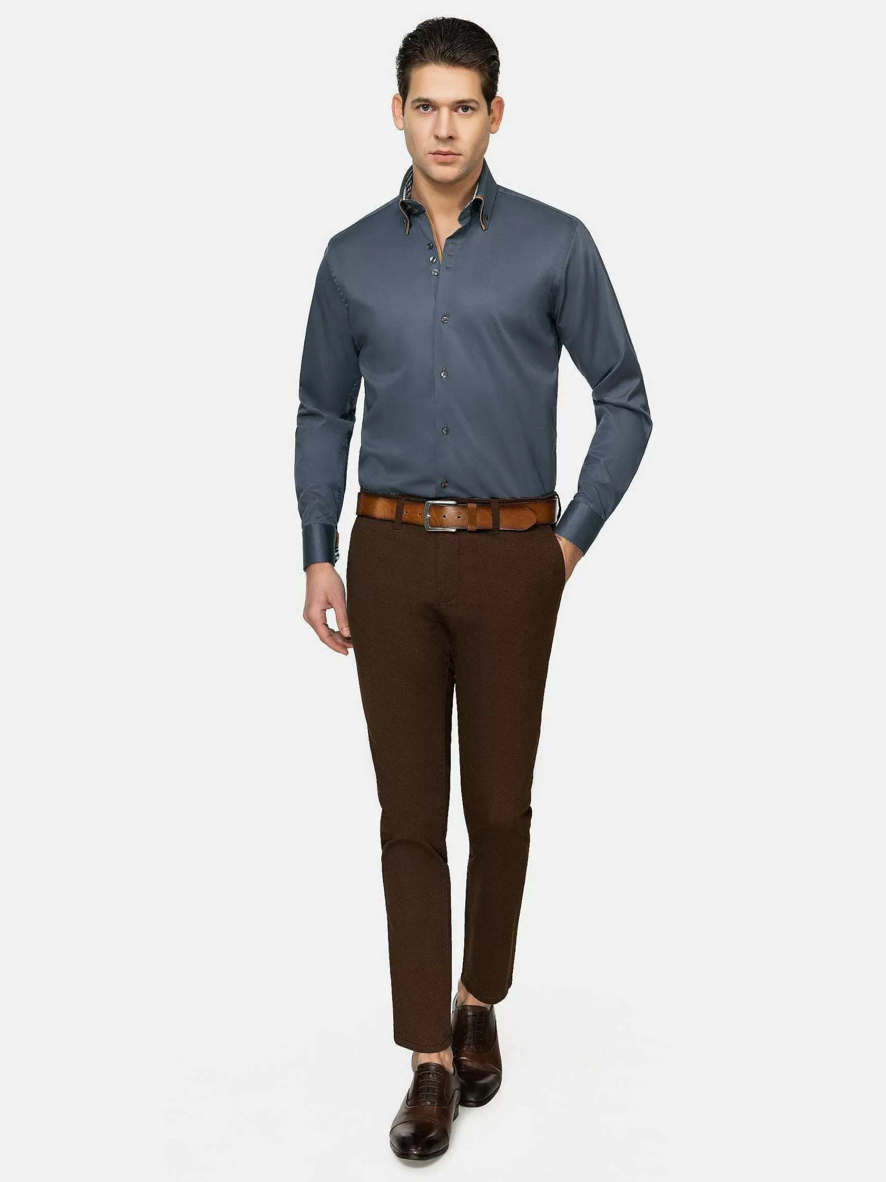 Wam Denim Overhemd Lange Mouwen<Overhemd Lange Mouw Roma Anthracite