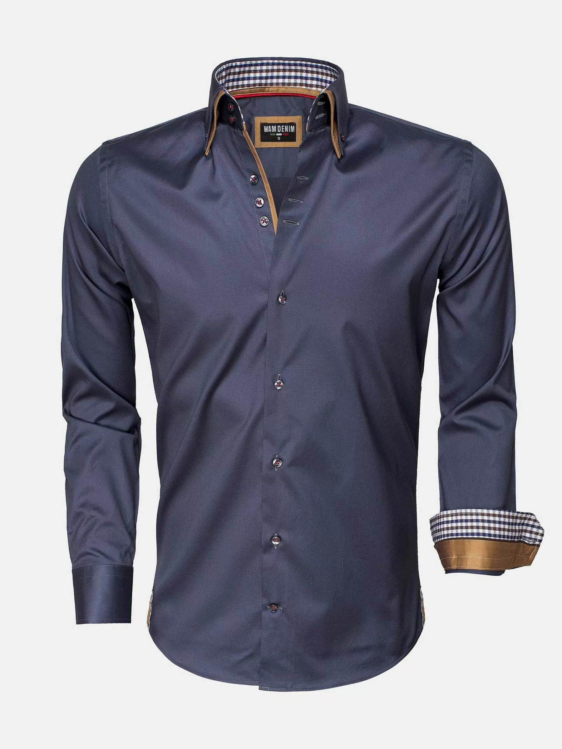 Wam Denim Overhemd Lange Mouwen<Overhemd Lange Mouw Roma Anthracite