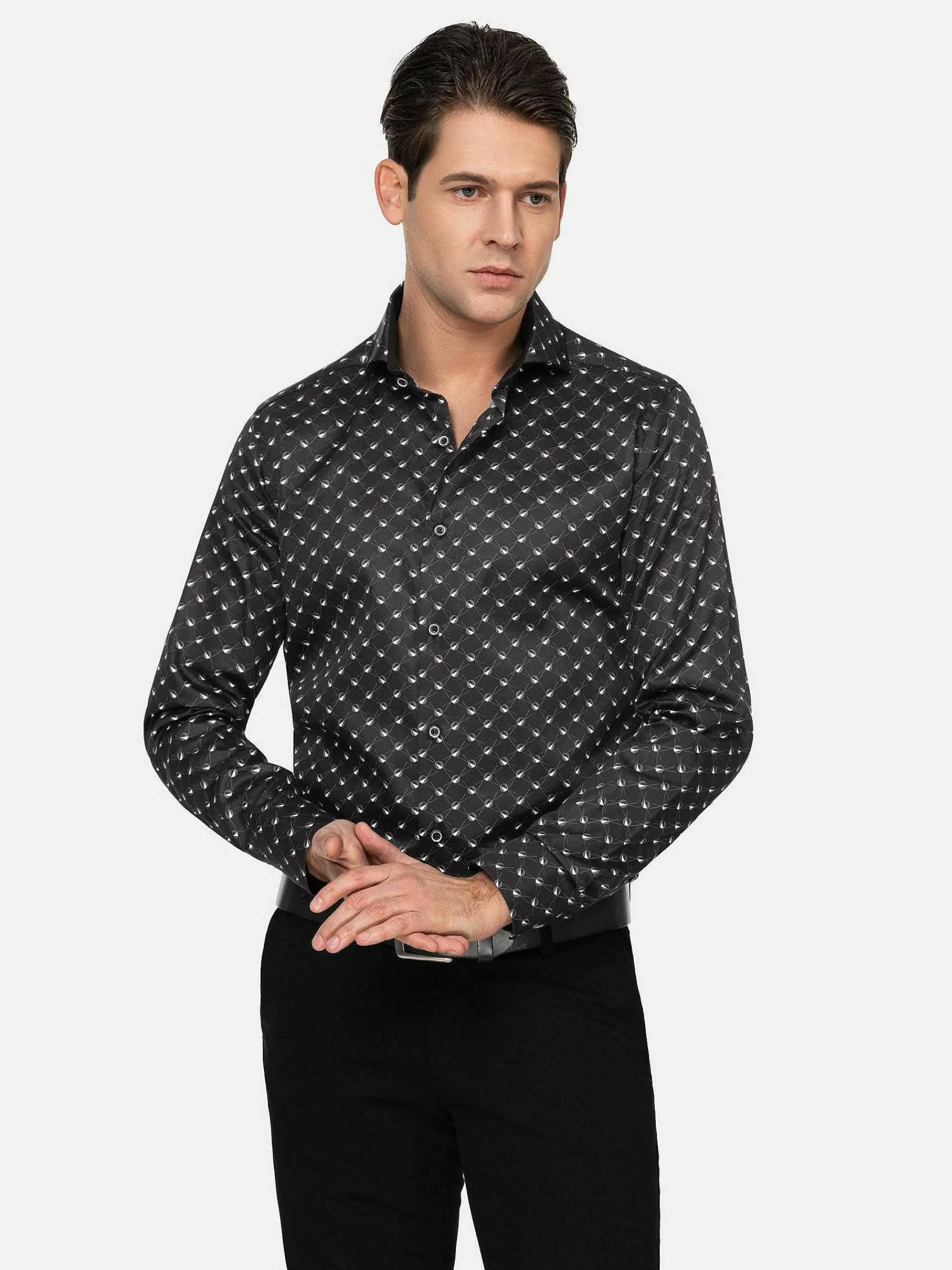 Wam Denim Overhemd Lange Mouwen<Overhemd Lnage Mouw 75676 Kurt Black