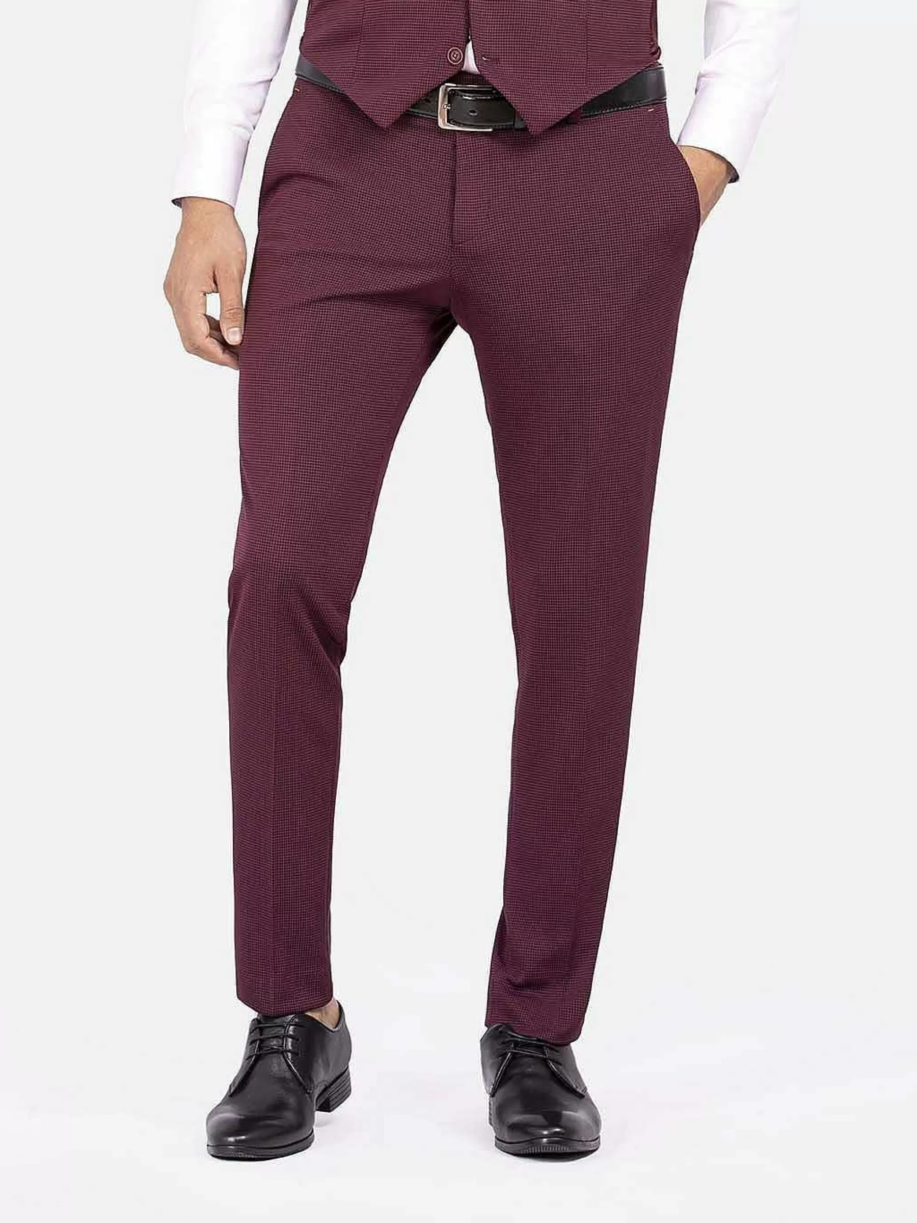 Wam Denim Pantalons<Pantalon 72196 Melikh Dark Red