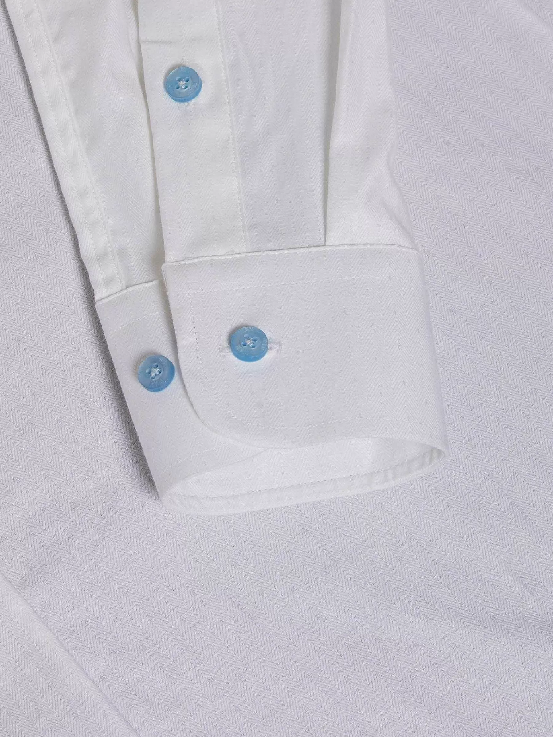 Wam Denim Overhemd Lange Mouwen<Pearl Solid White Overhemd Lange Mouw