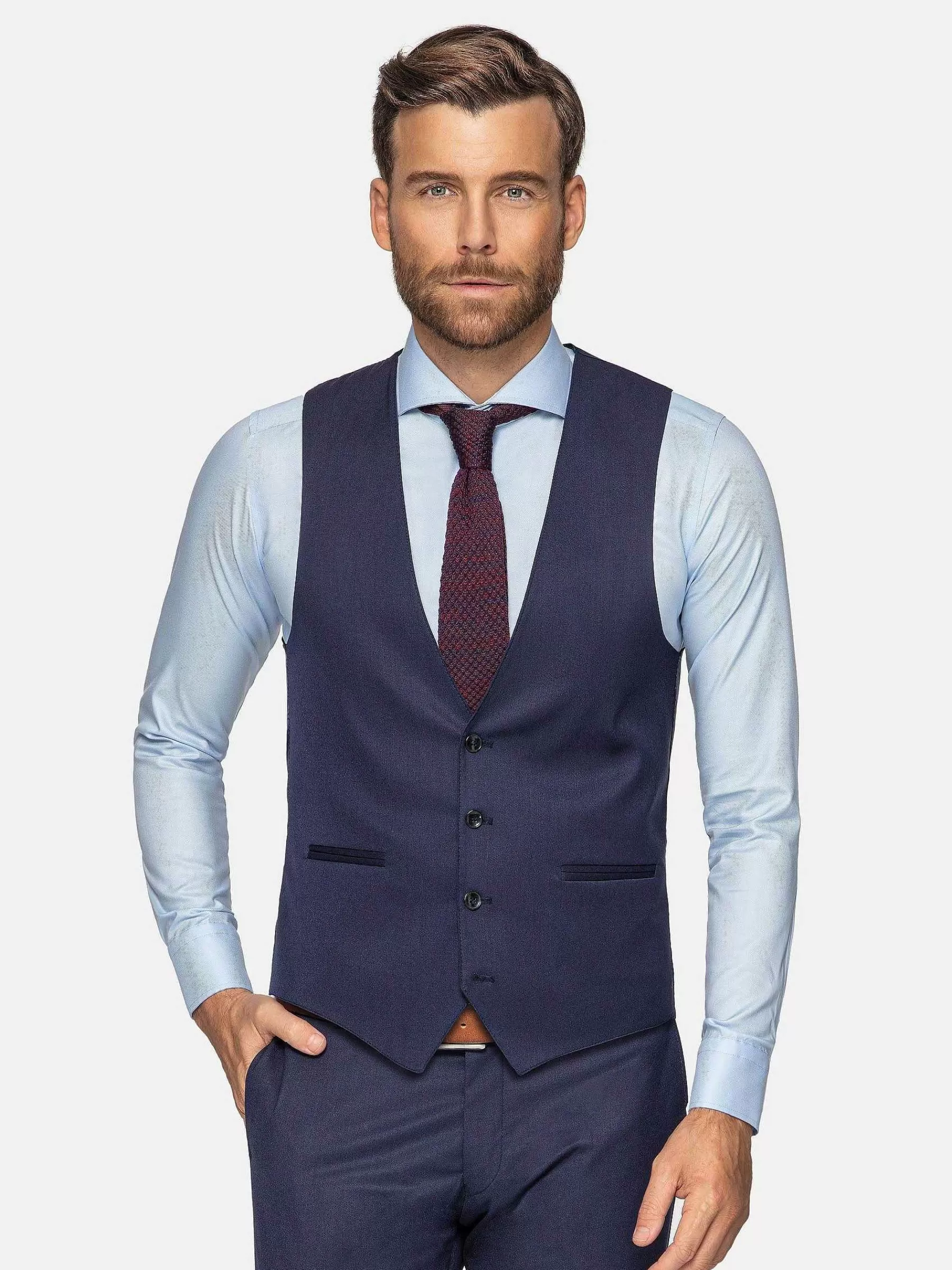 Wam Denim Gilets<Plaid Vest 70071 Scotsville Navy
