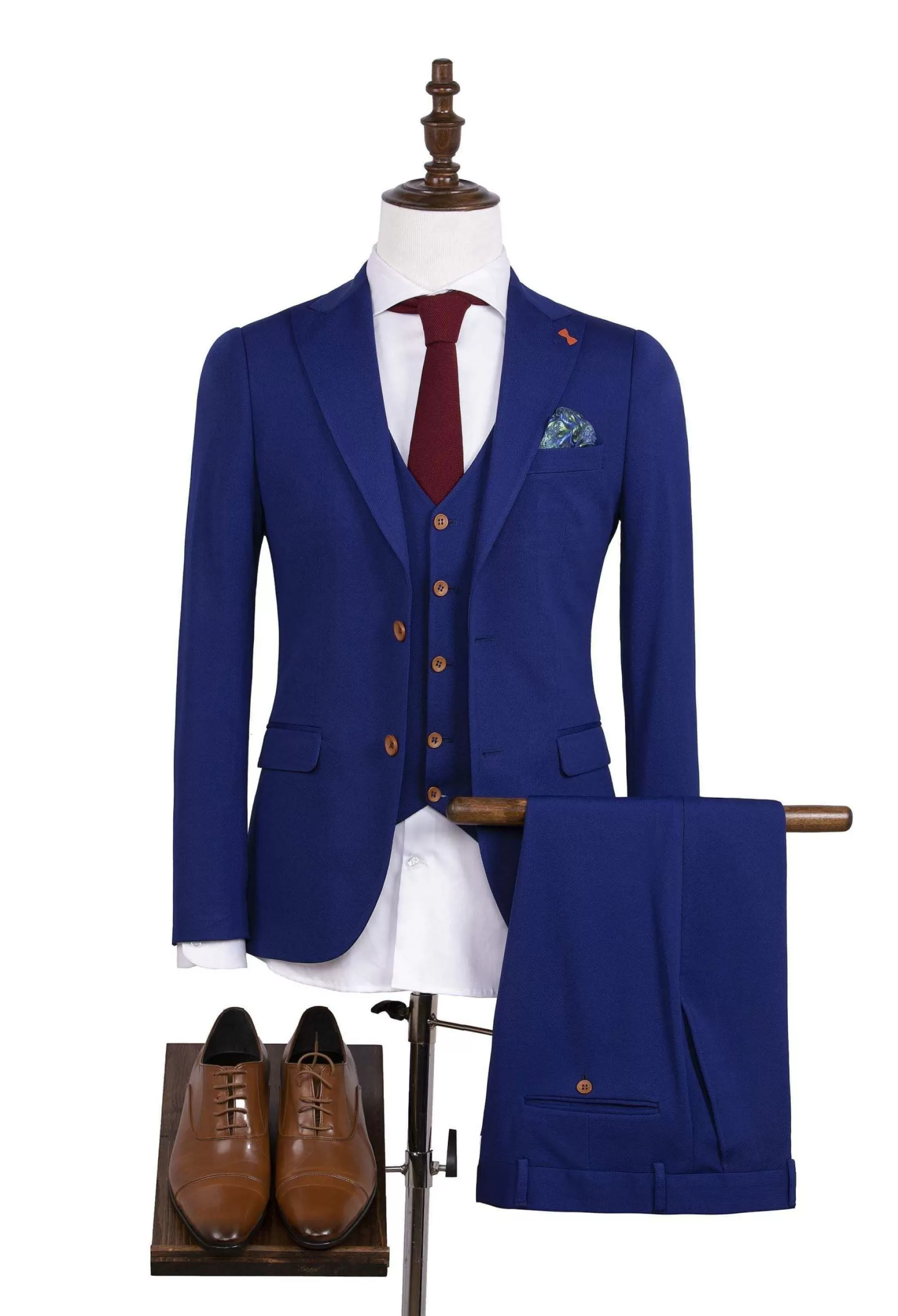 Wam Denim Gilets<Plaid Vest Royal Blue
