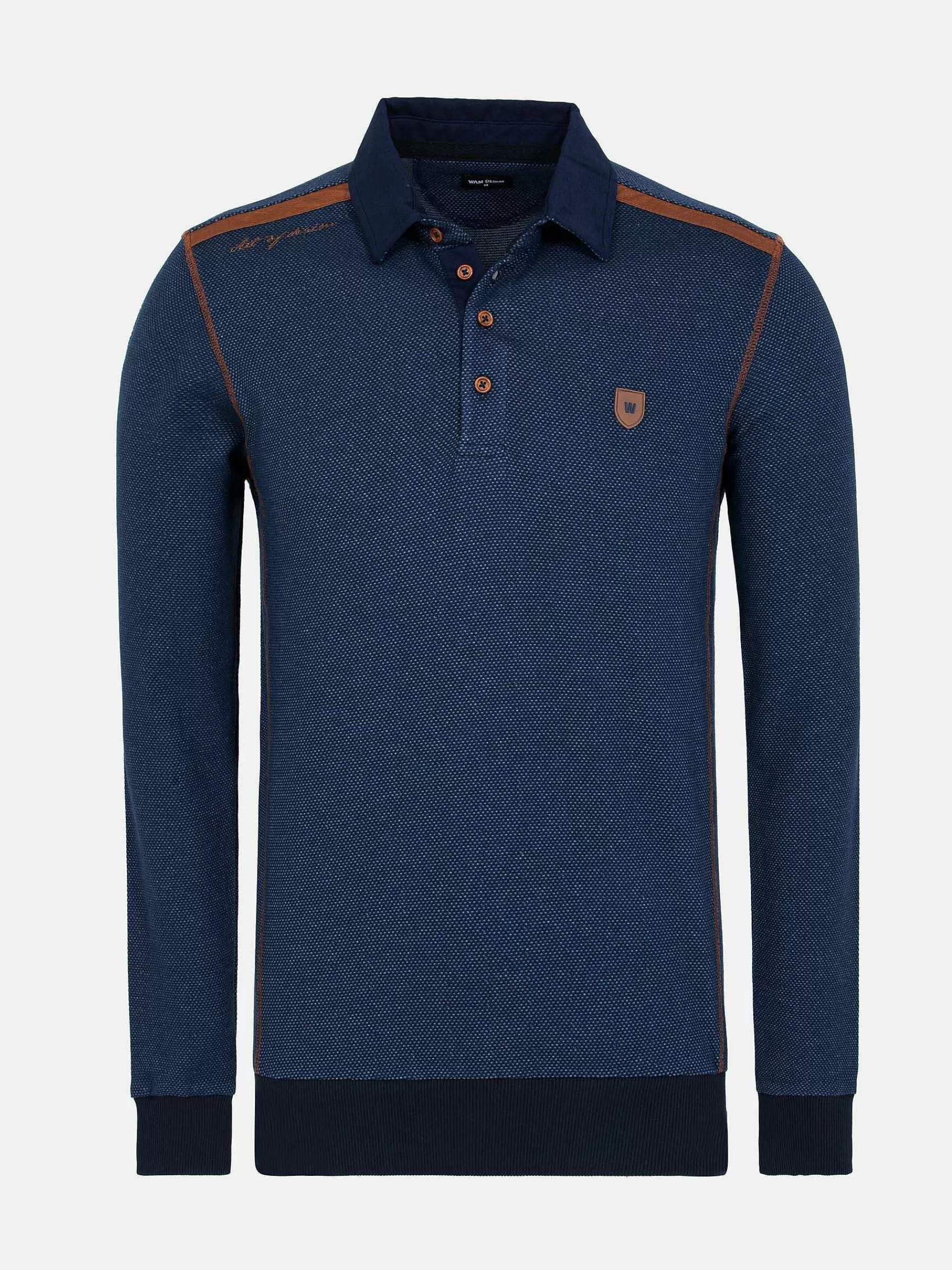 Wam Denim Sweaters<Playas Polo Collared Navy Sweater