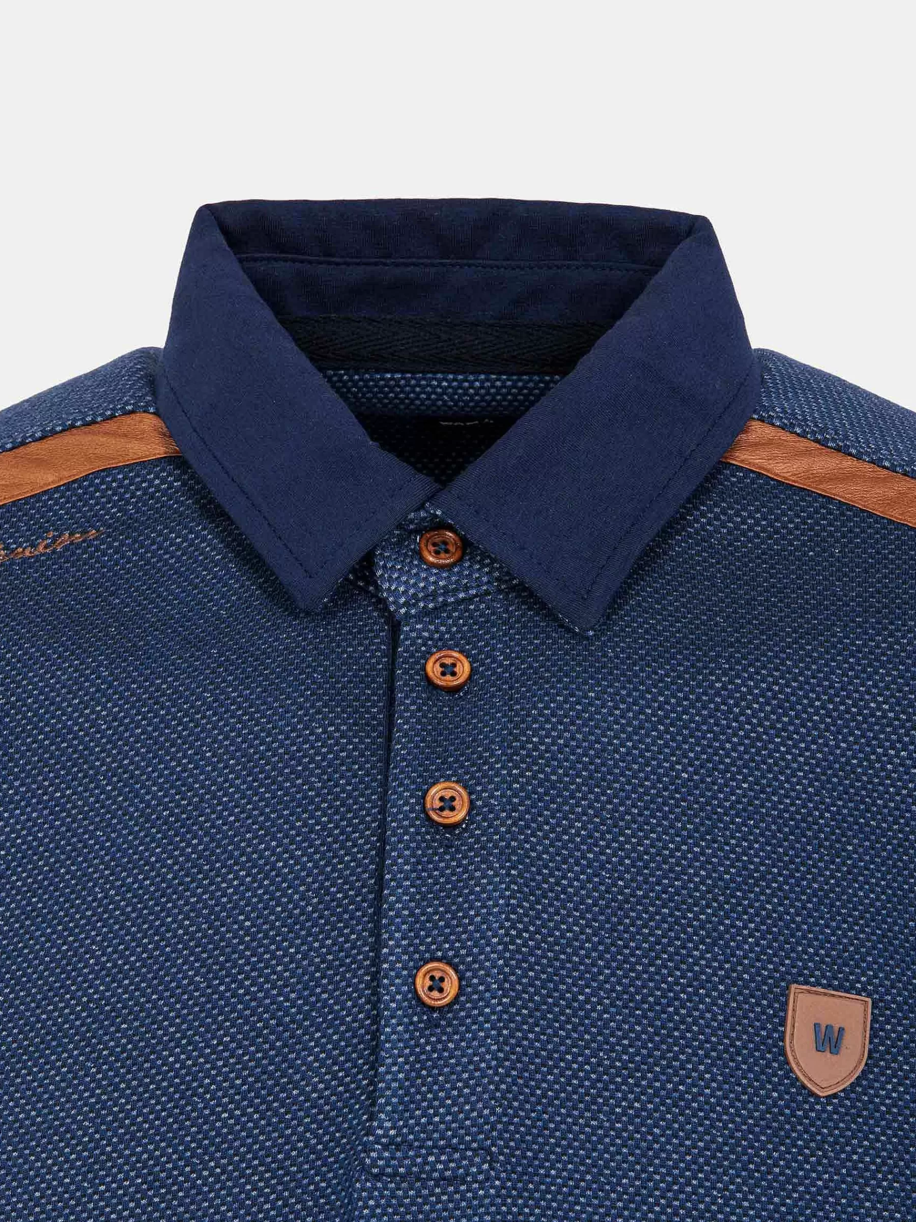Wam Denim Sweaters<Playas Polo Collared Navy Sweater