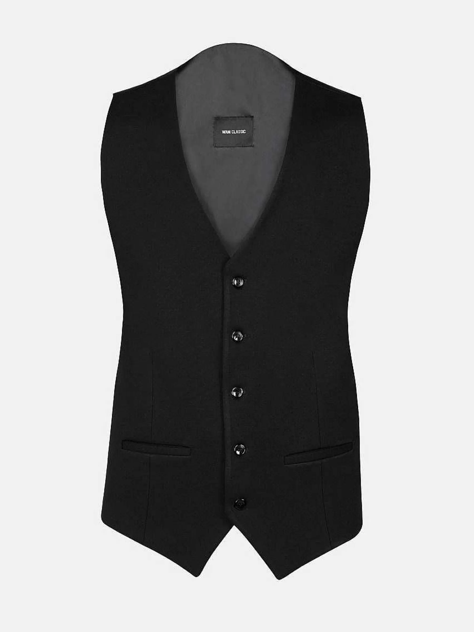 Wam Denim Gilets<Red Wood Glen Check Slim Fit Dark Red Black Suit Gilet