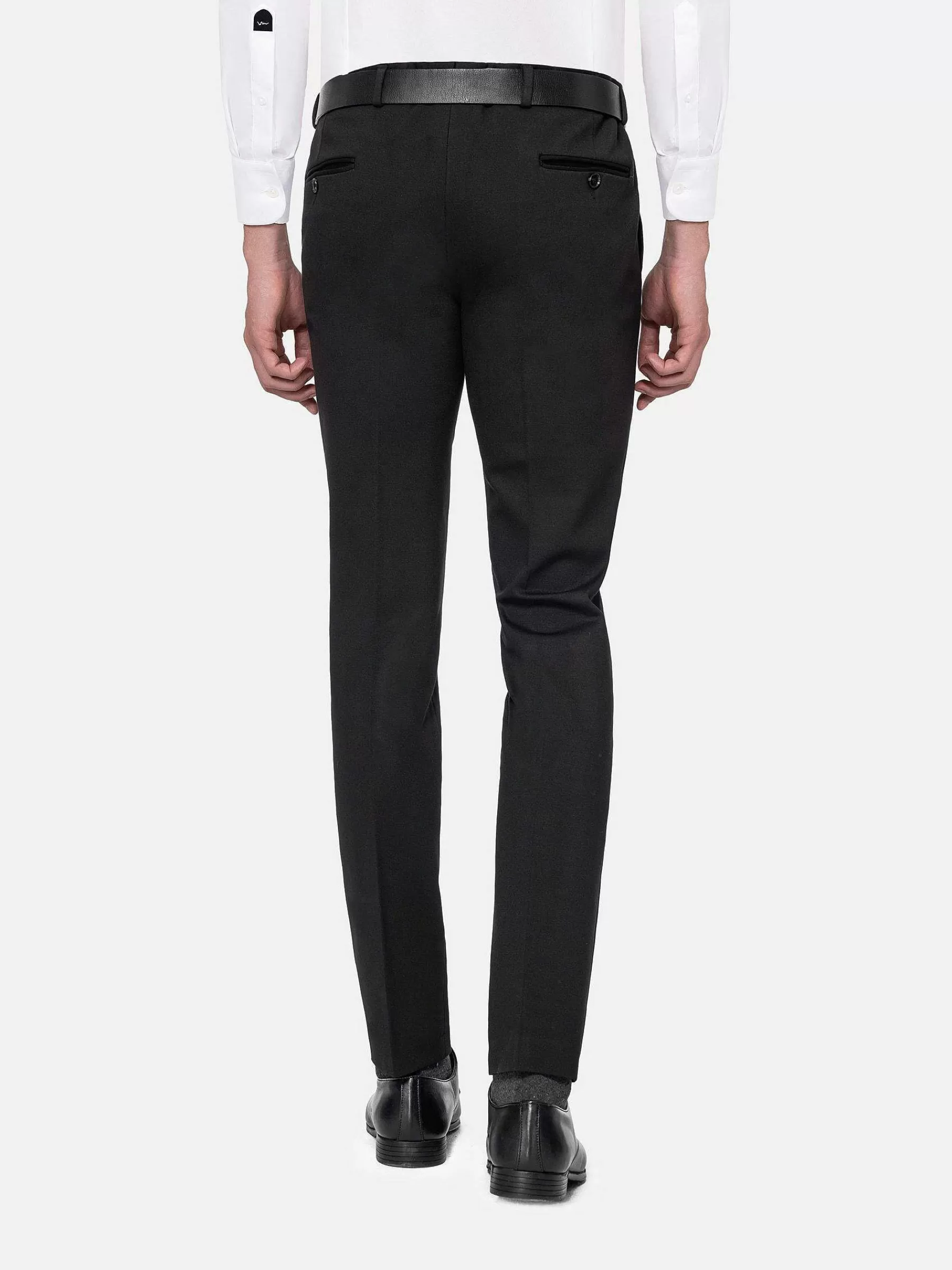 Wam Denim Pantalons<Red Wood Glen Check Slim Fit Dark Red Black Suit Pantalon