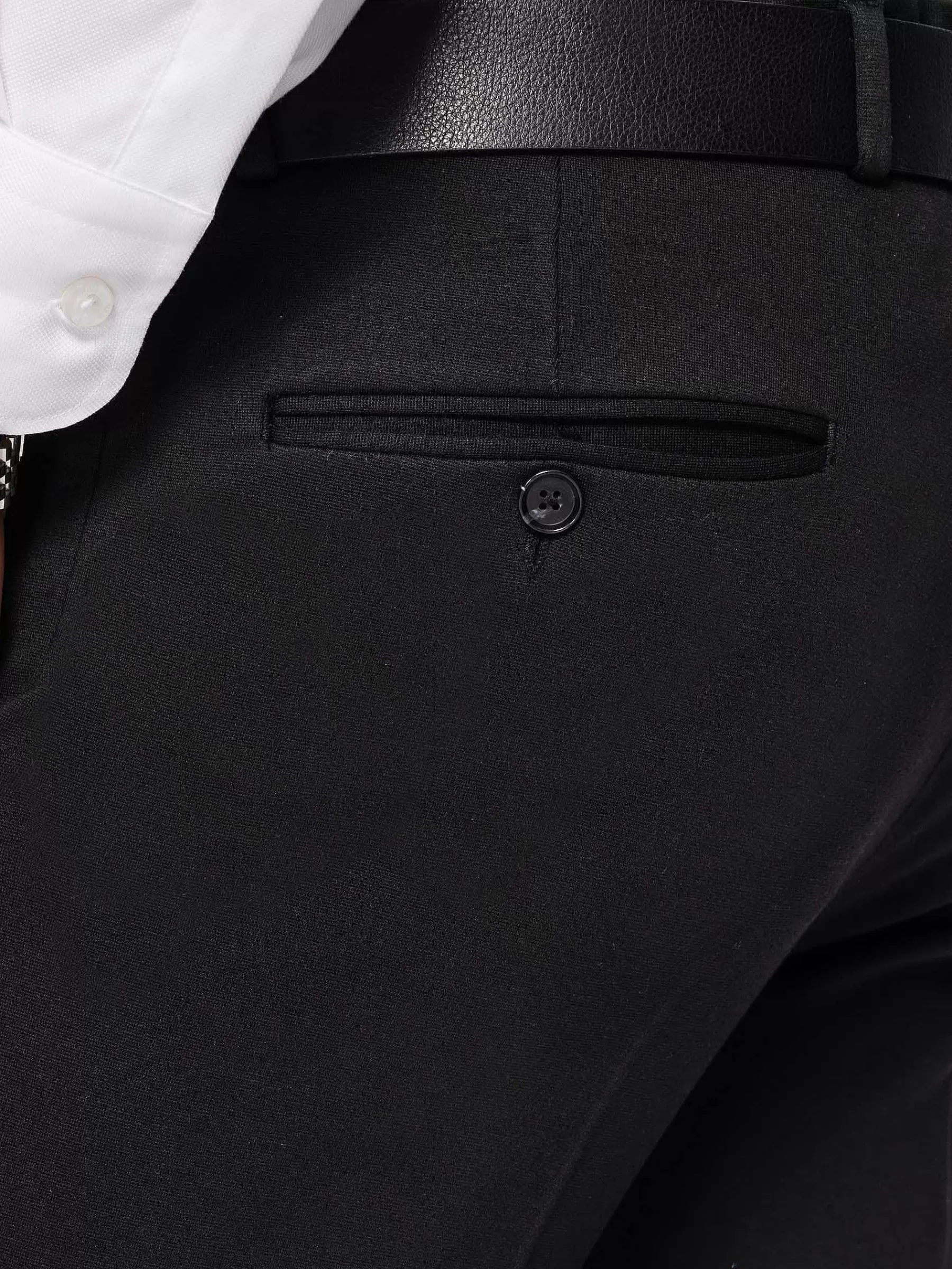 Wam Denim Pantalons<Red Wood Glen Check Slim Fit Dark Red Black Suit Pantalon