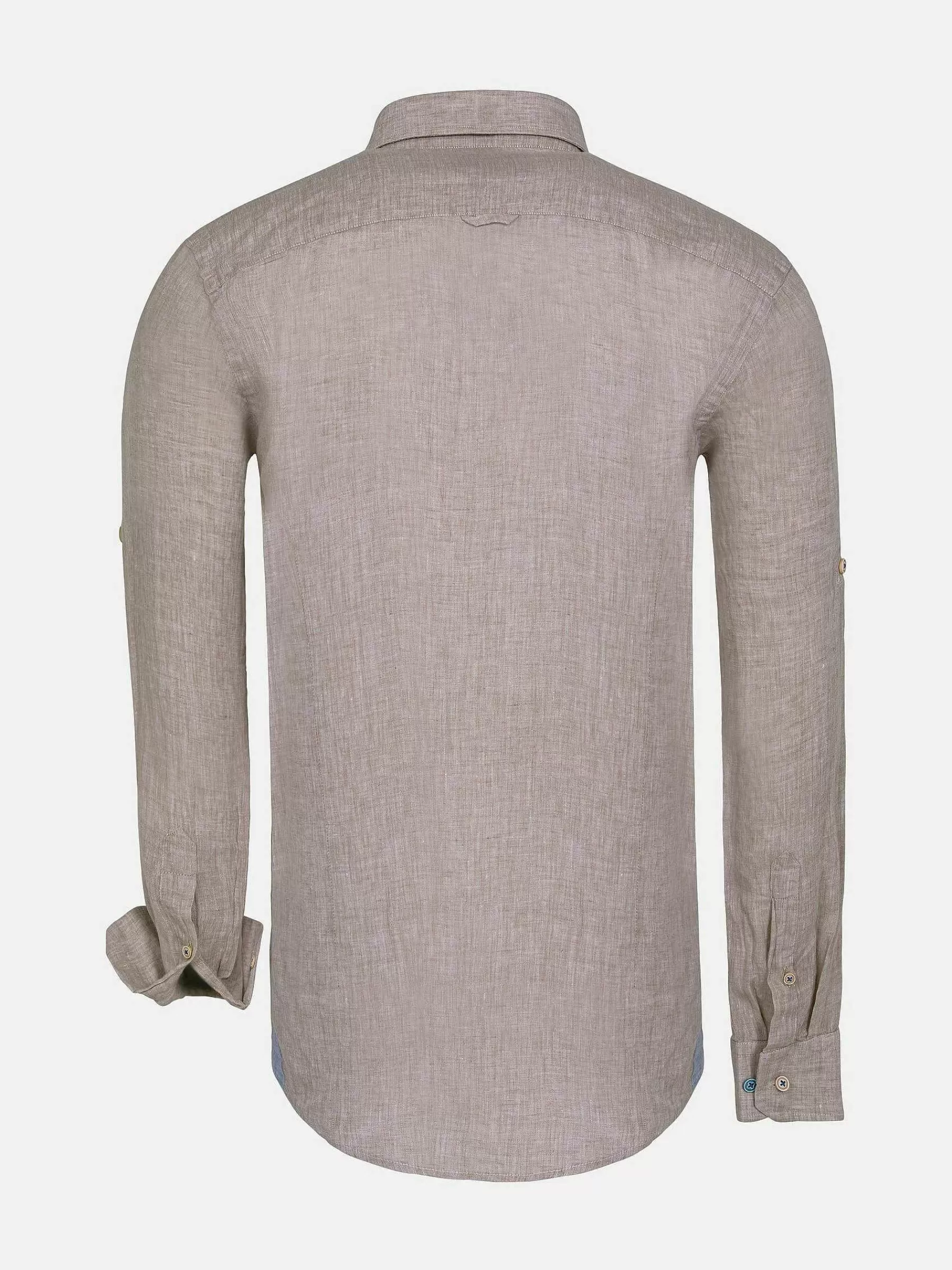 Wam Denim Overhemd Lange Mouwen<Redention Linen Beige Overhemd Lange Mouw