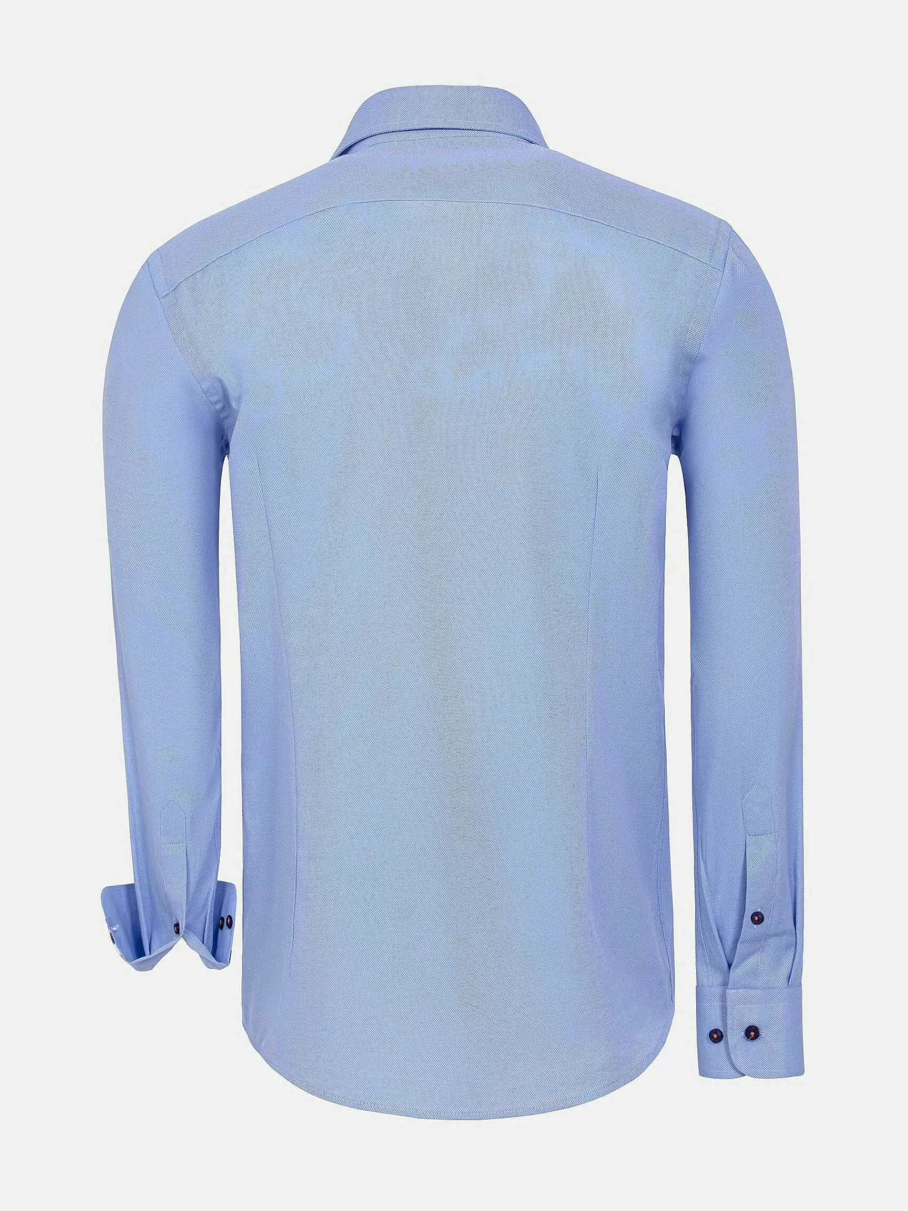 Wam Denim Overhemd Lange Mouwen<Redon Blue Poplin Plain Overhemd Longe Mouw