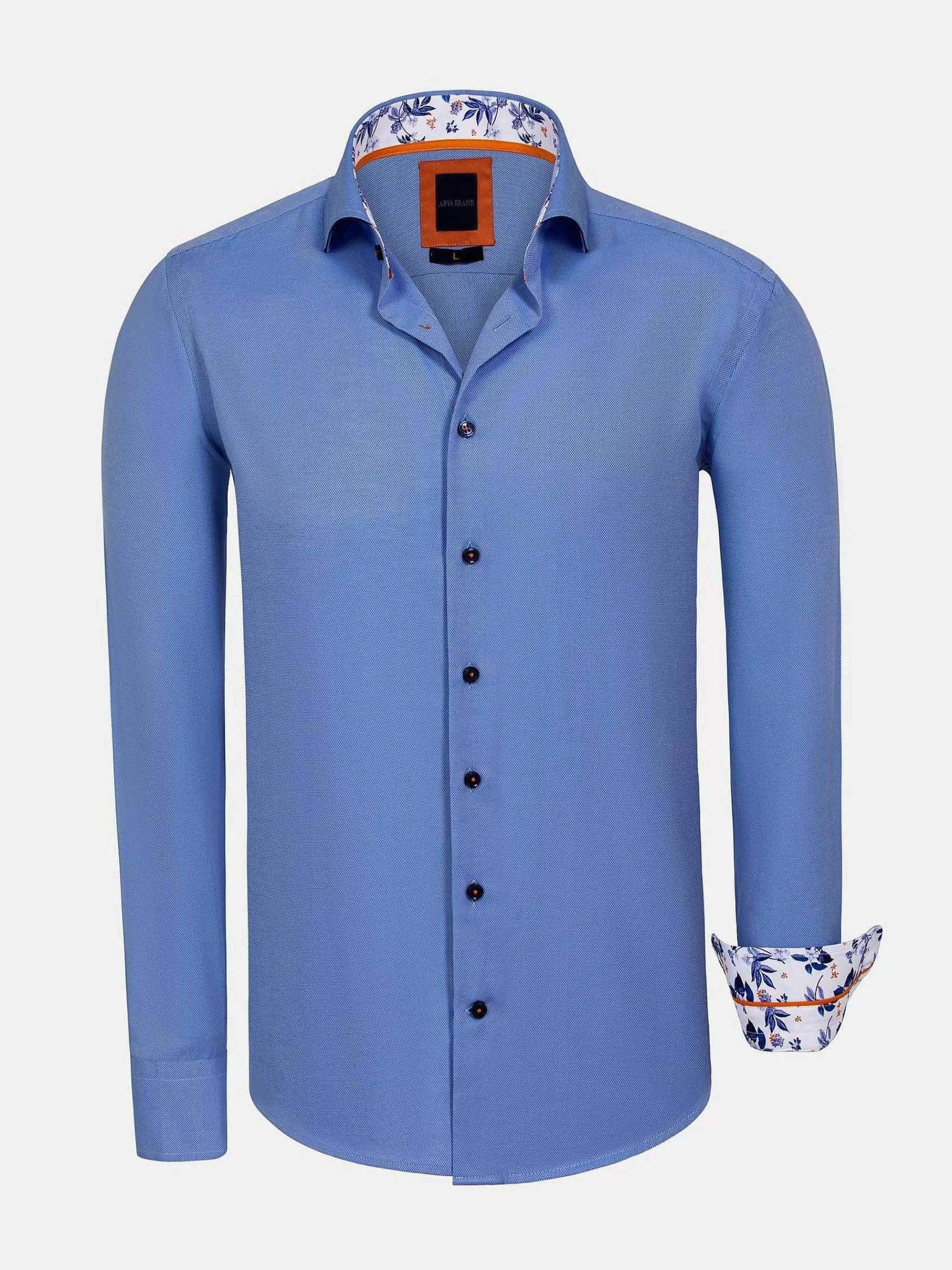 Wam Denim Overhemd Lange Mouwen<Redon Indigo Poplin Plain Overhemd Longe Mouw