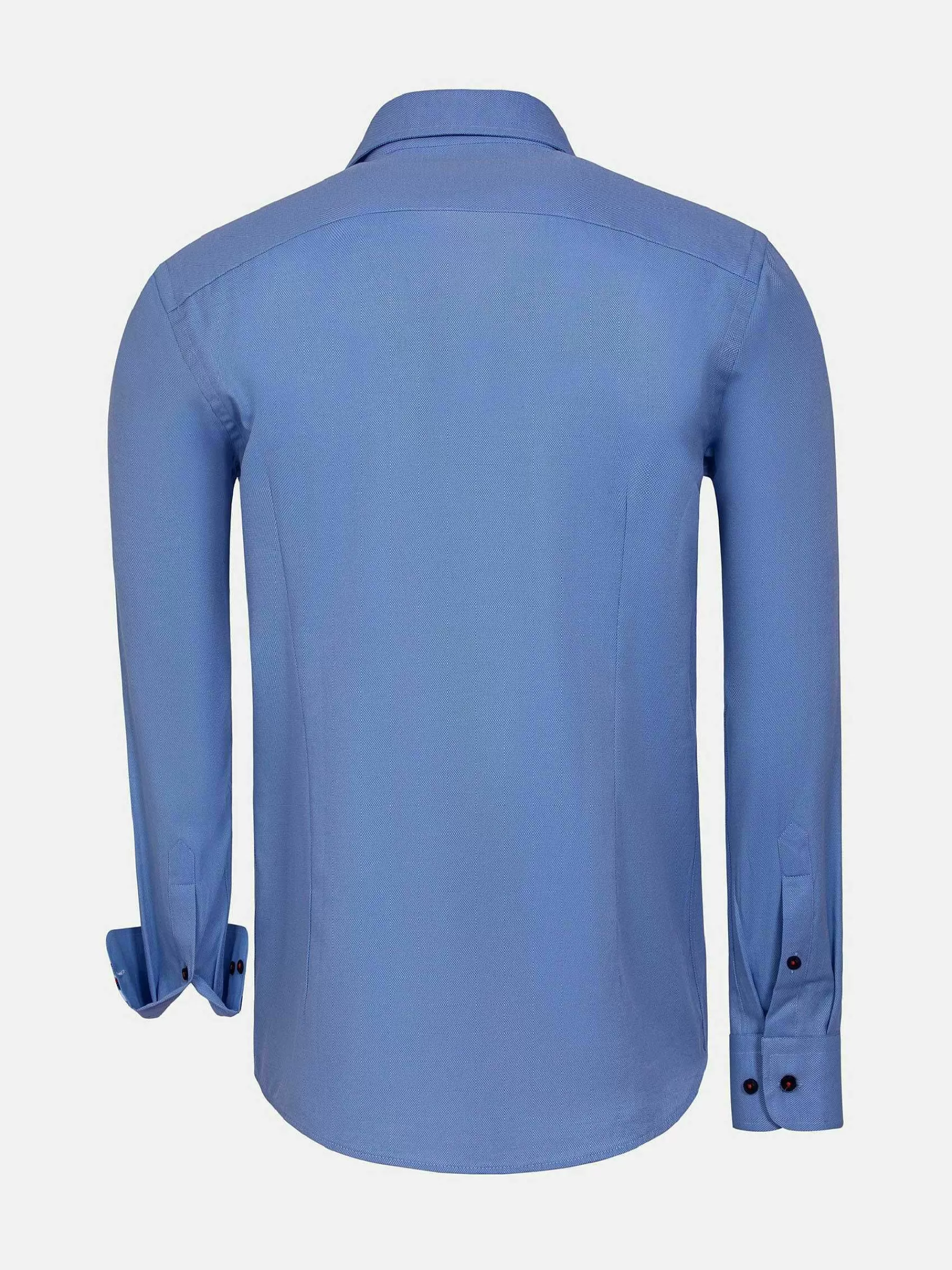 Wam Denim Overhemd Lange Mouwen<Redon Indigo Poplin Plain Overhemd Longe Mouw