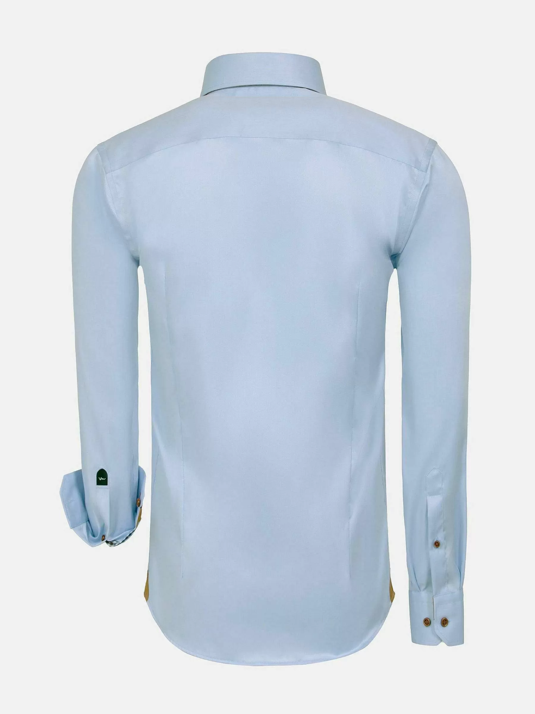 Wam Denim Overhemd Lange Mouwen<Romney Solid Light Blue Overhemd Lange Mouw