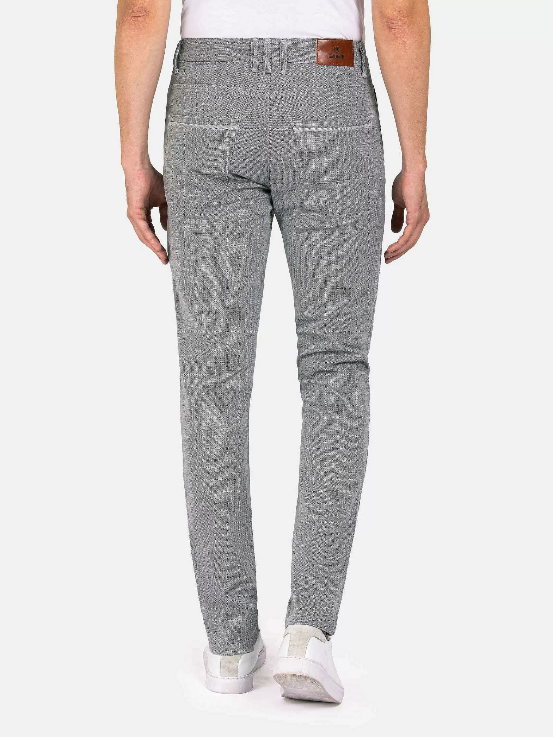 Wam Denim Jeans<Santiago Slim Fit Textured Grey Jeans
