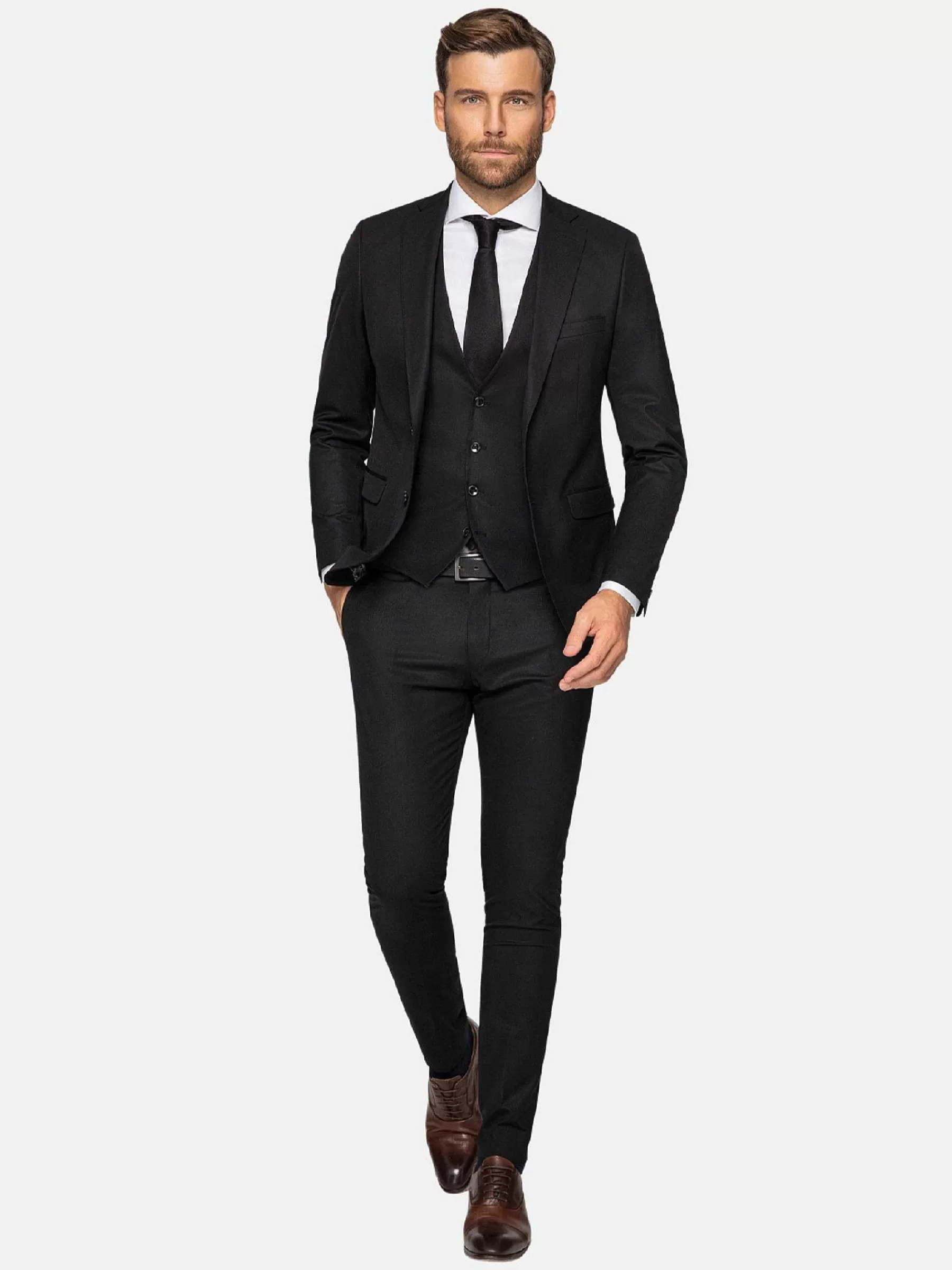 Wam Denim Vesten<Scottsville Slim Fit Black Suit Gilet