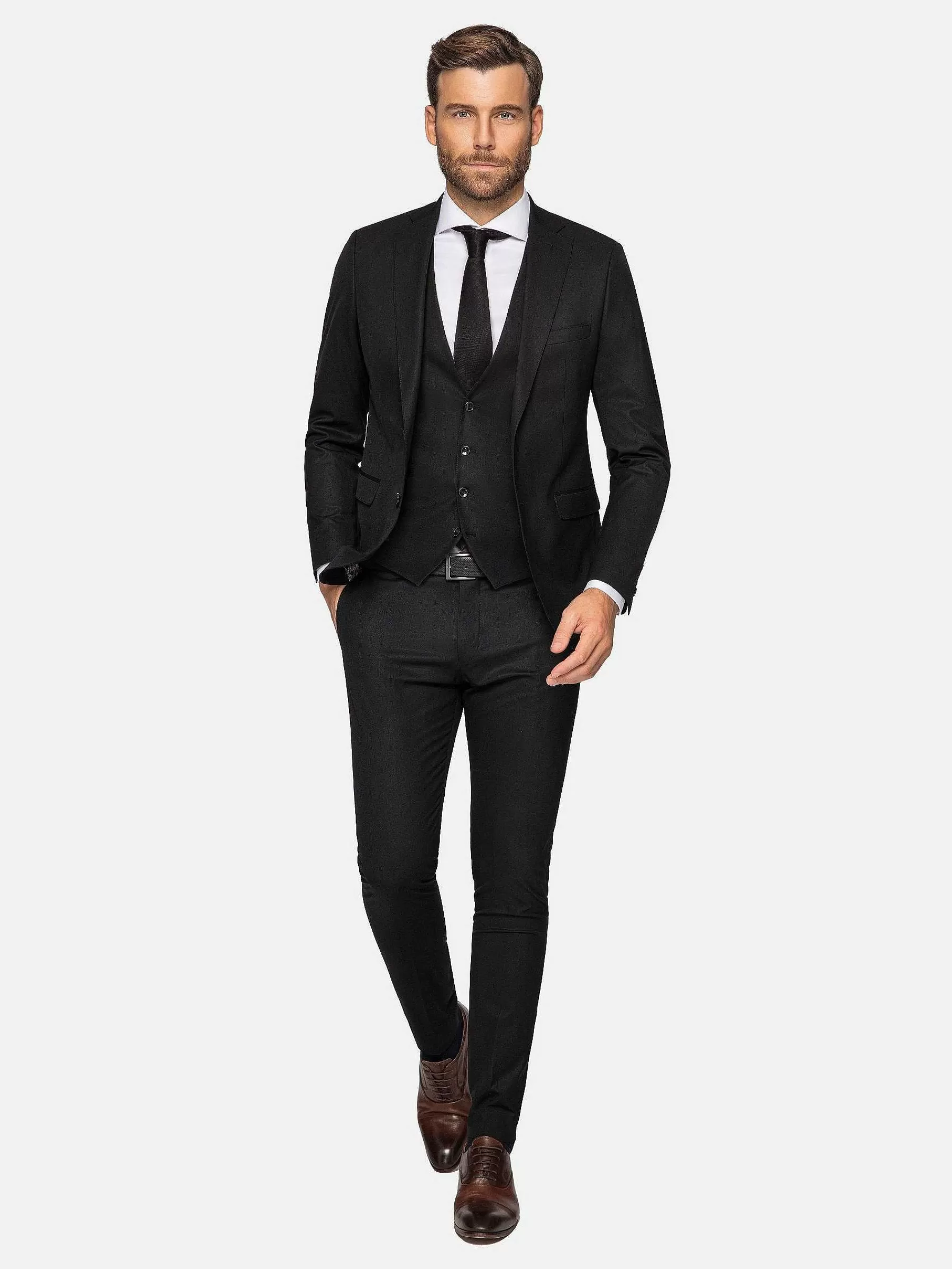 Wam Denim Pantalons<Scottsville Slim Fit Black Suit Pantalon