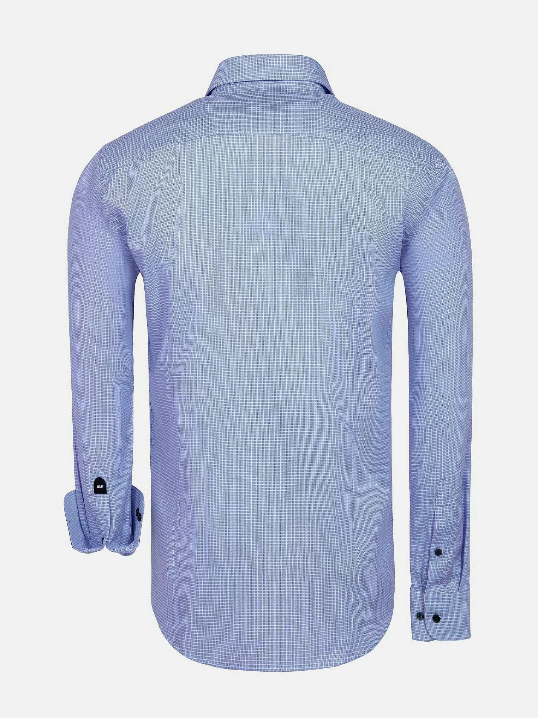 Wam Denim Overhemd Lange Mouwen<Sky Lake Blue Micro Patterned Long Sleeve Shirt