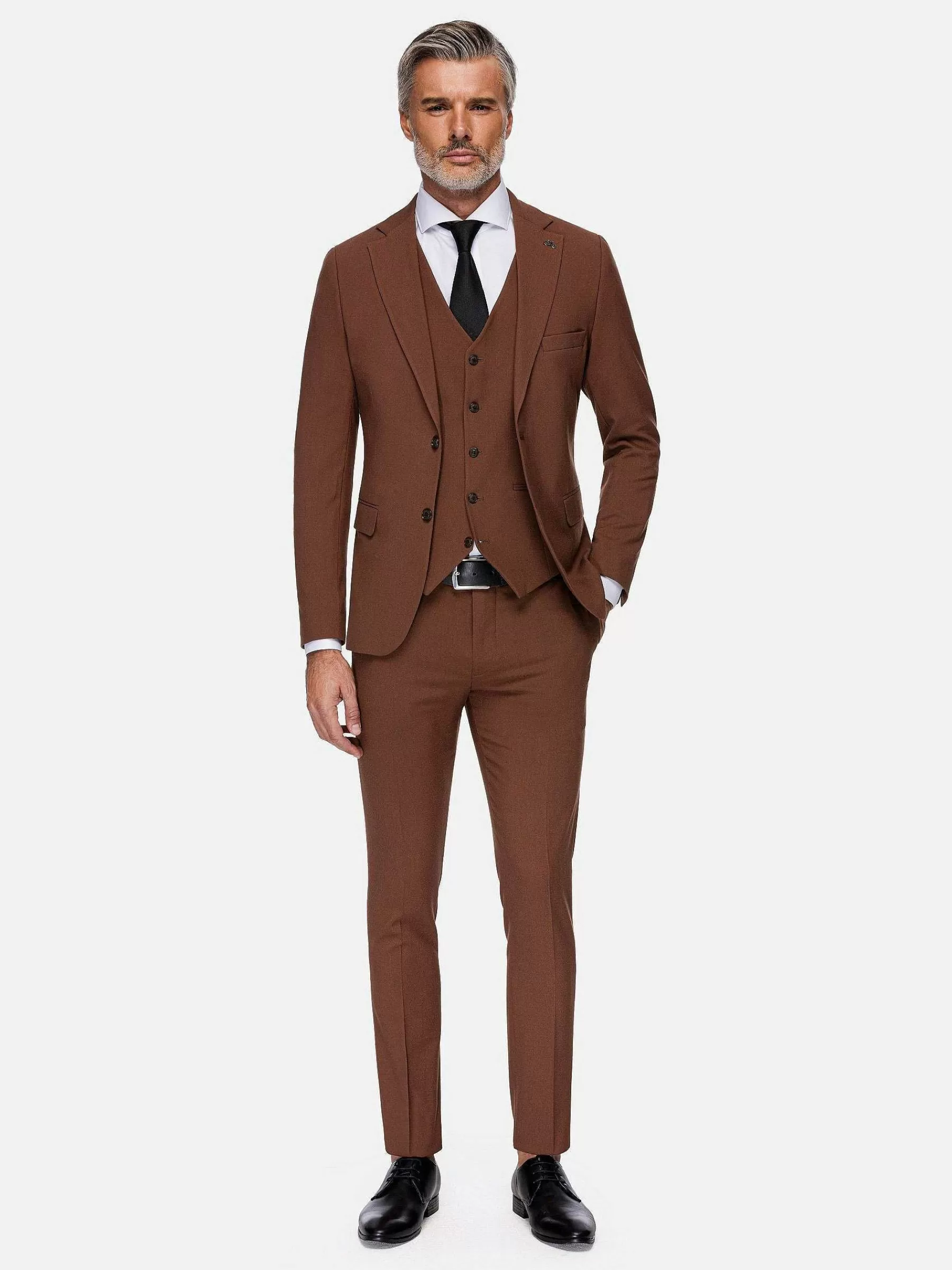 Wam Denim Colberts<Slim Fit Brown Textured Colbert
