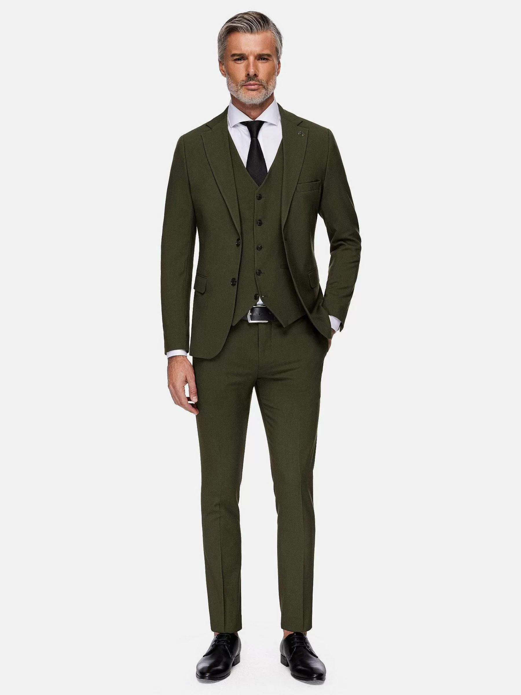 Wam Denim Colberts<Slim Fit Khaki Textured Colbert