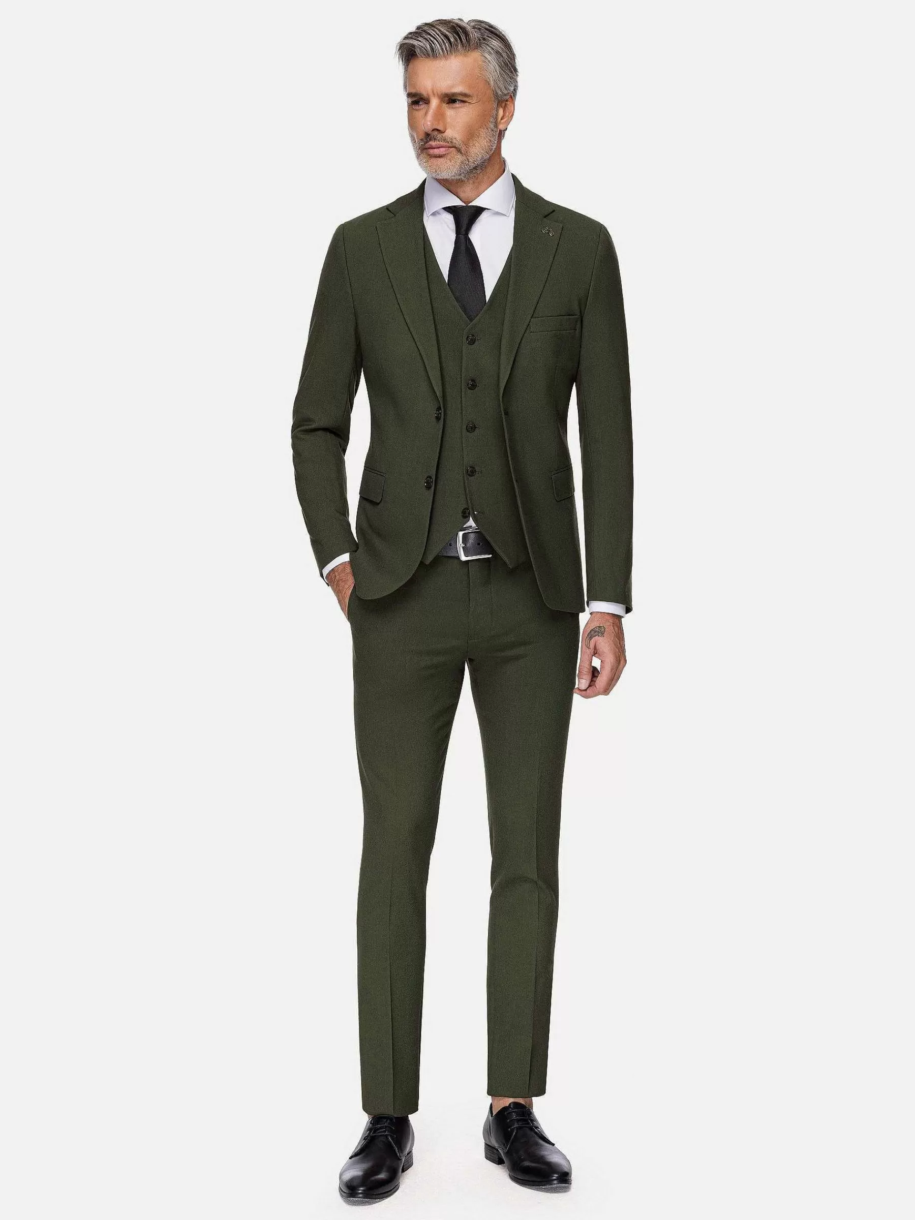 Wam Denim Colberts<Slim Fit Khaki Textured Colbert