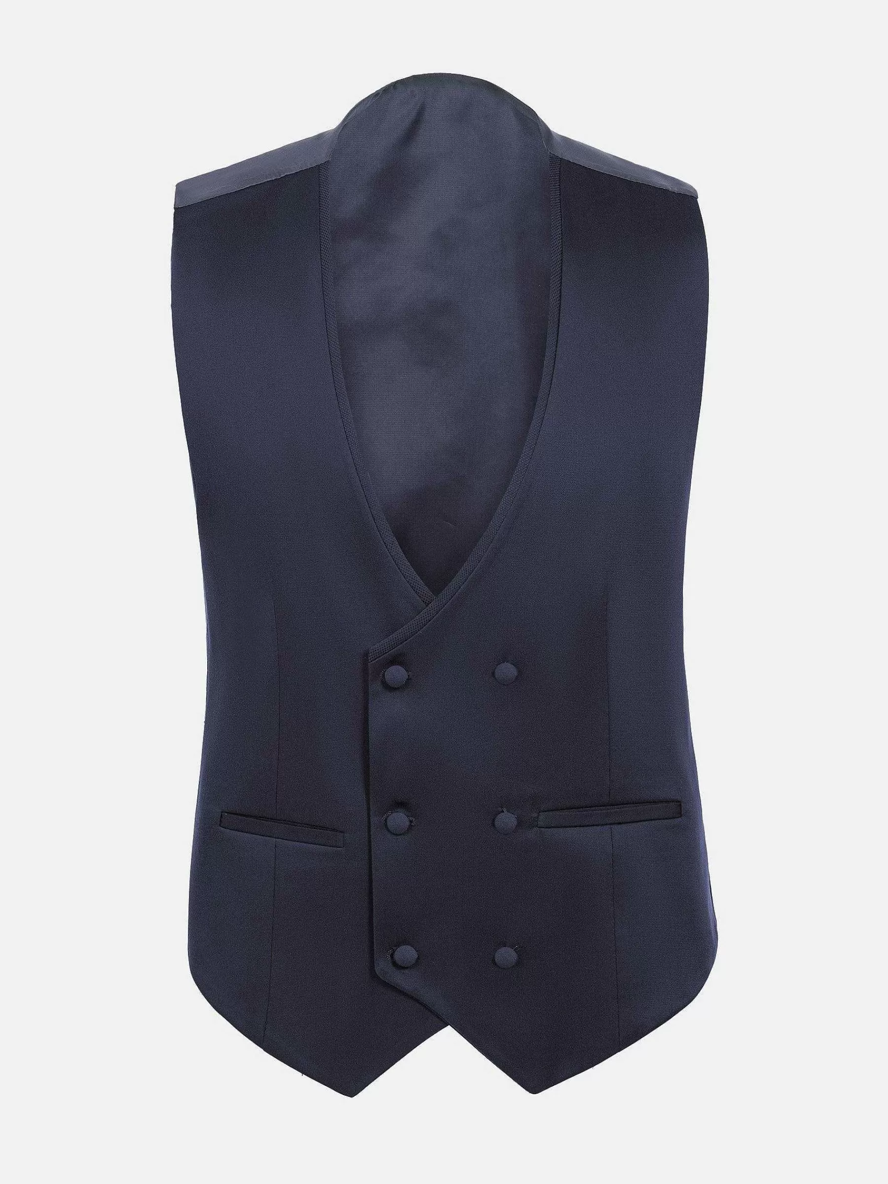 Wam Denim Gilets<Slim Fit Textured Navy Gilet