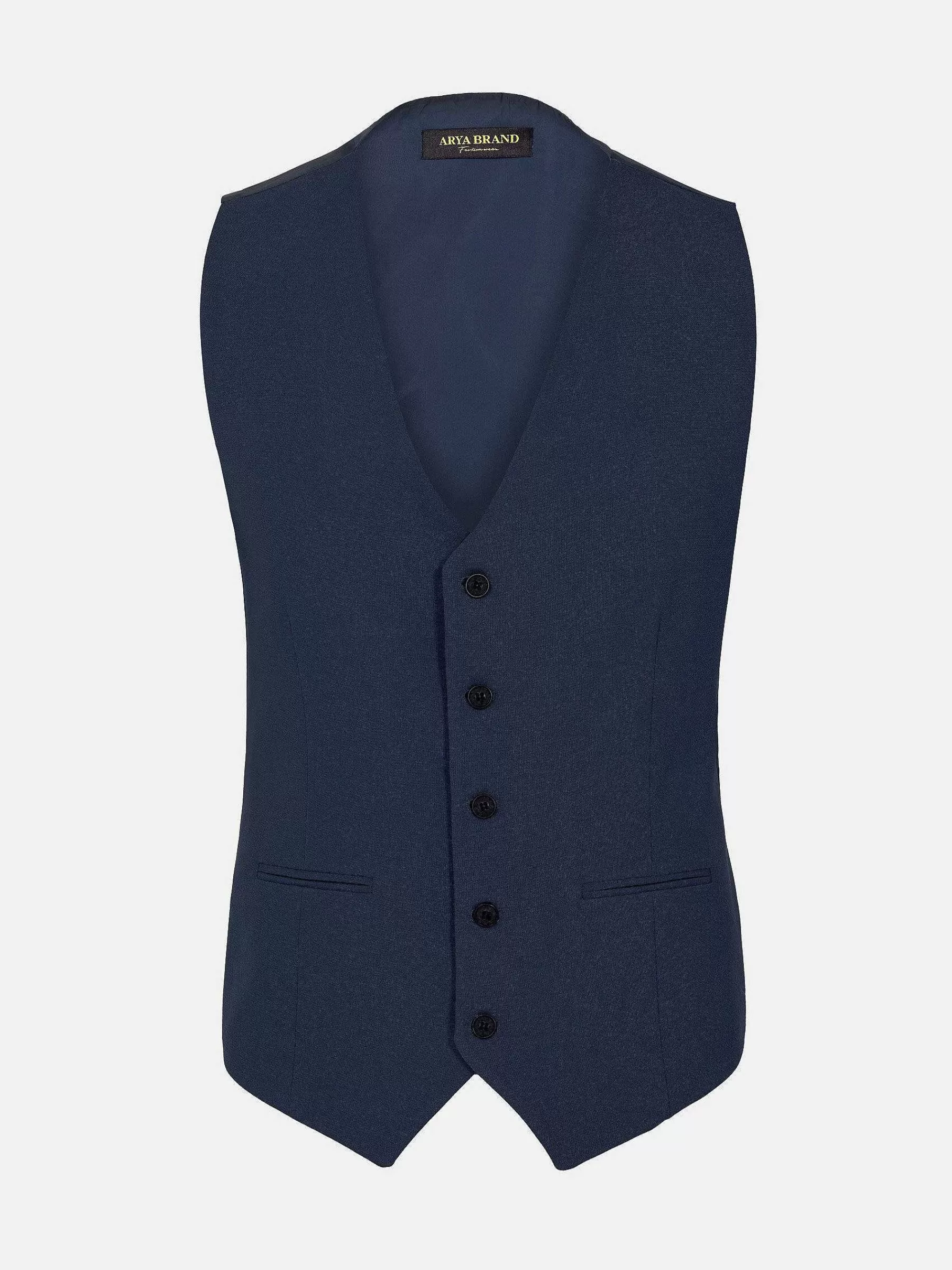 Wam Denim Gilets<Slim Fit Textured Navy Gilet