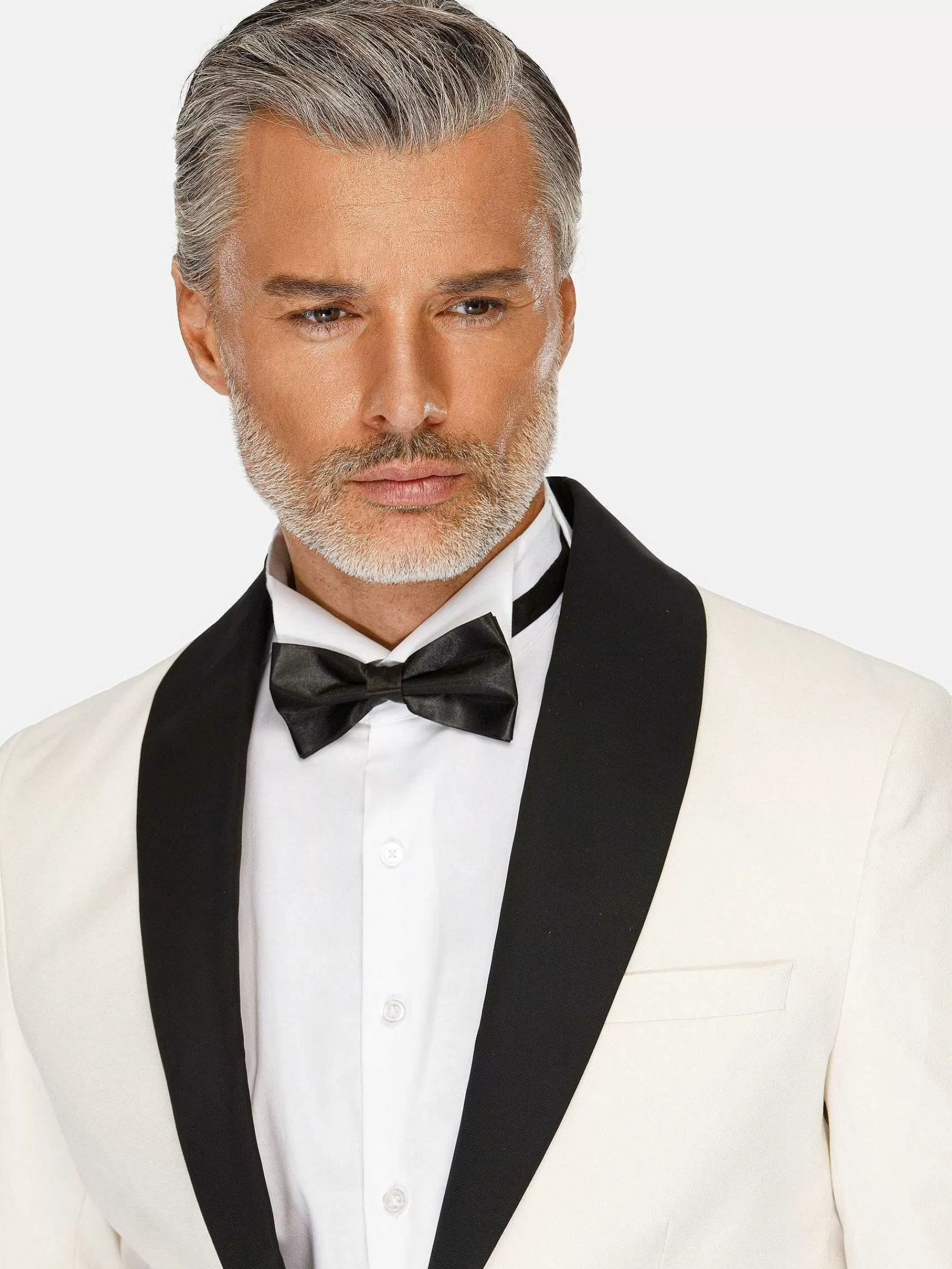 Wam Denim Colberts<Slim Fit White Tuxedo Colbert