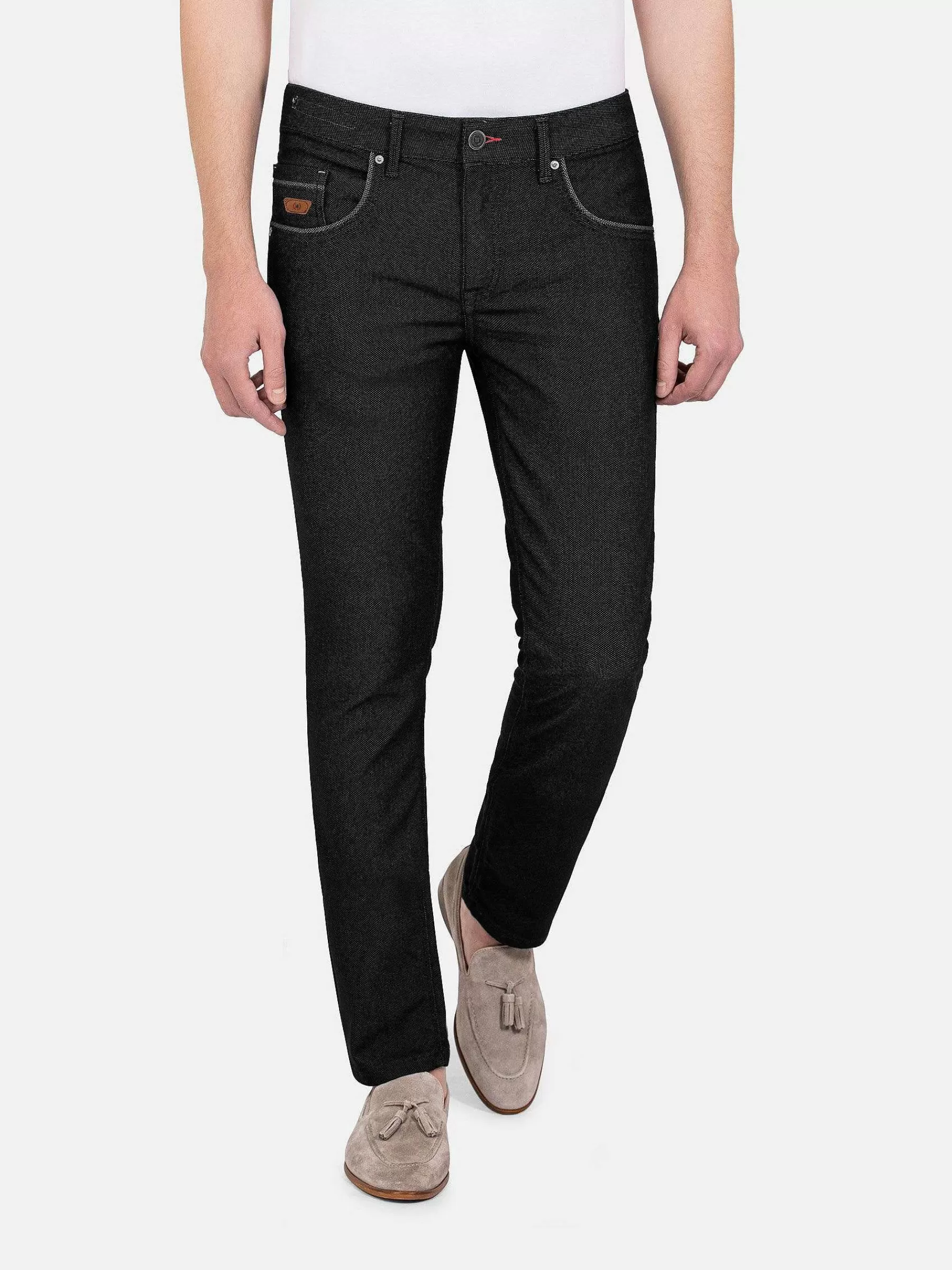 Wam Denim Jeans<Swindon Stretch Slim Fit Black Jeans