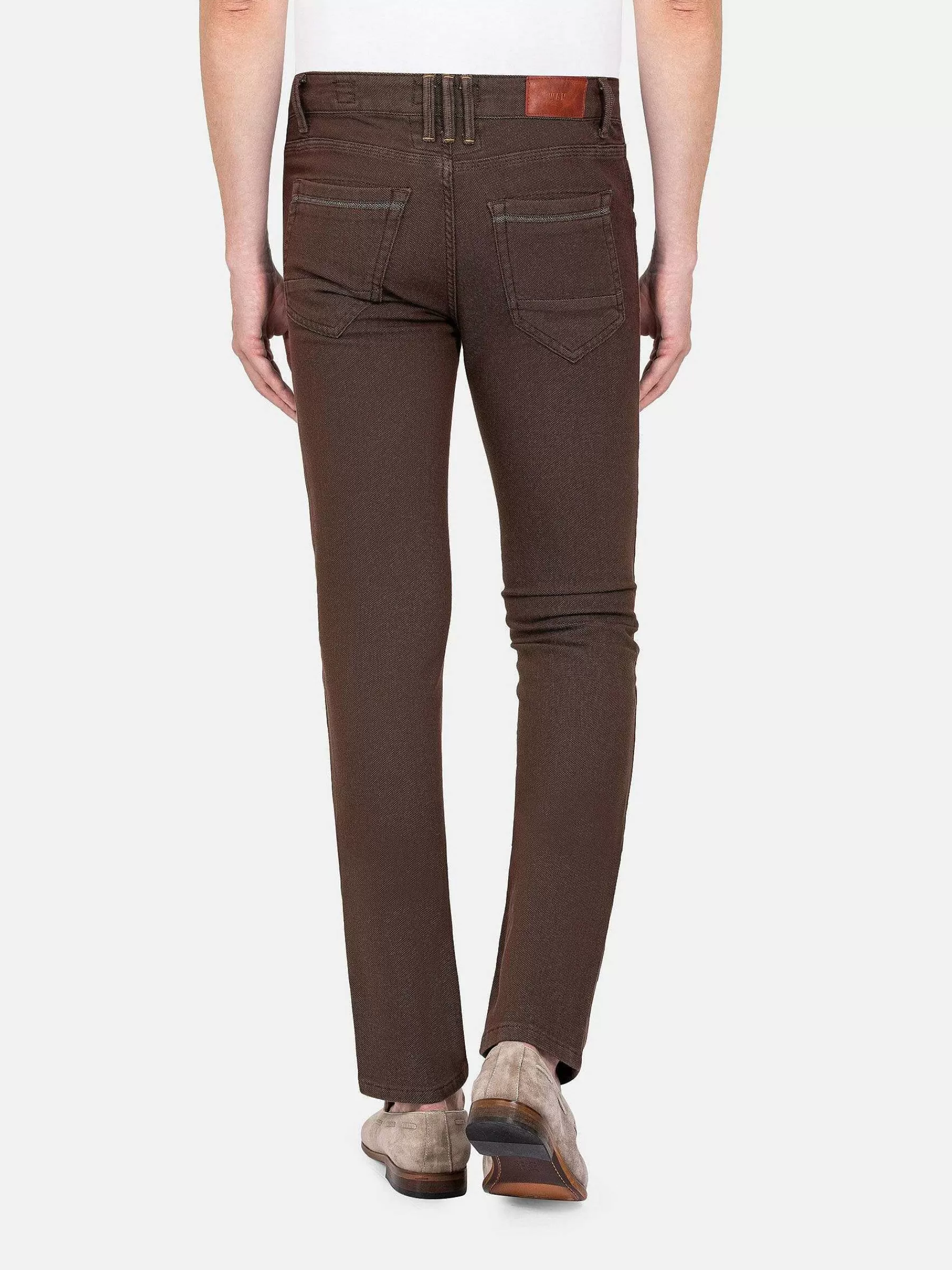 Wam Denim Jeans<Swindon Stretch Slim Fit Brown Jeans