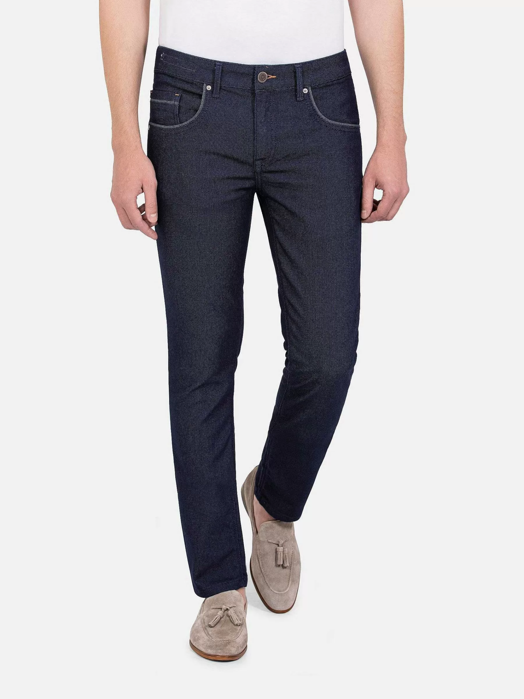 Wam Denim Jeans<Swindon Stretch Slim Fit Dark Navy Jeans