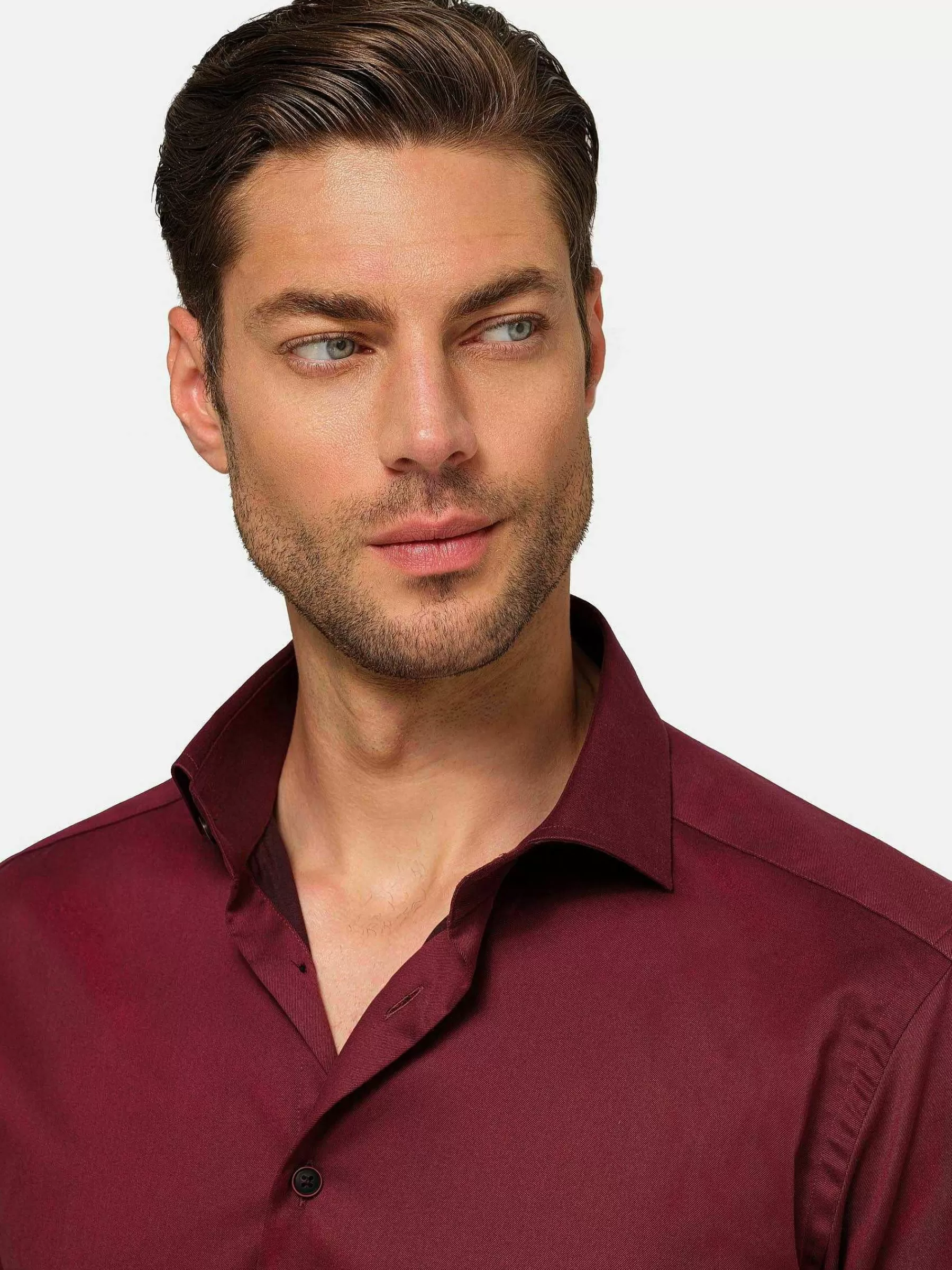 Wam Denim Overhemd Lange Mouwen<Tempesta Plain Cotton Purple Overhemd Lange Mouw