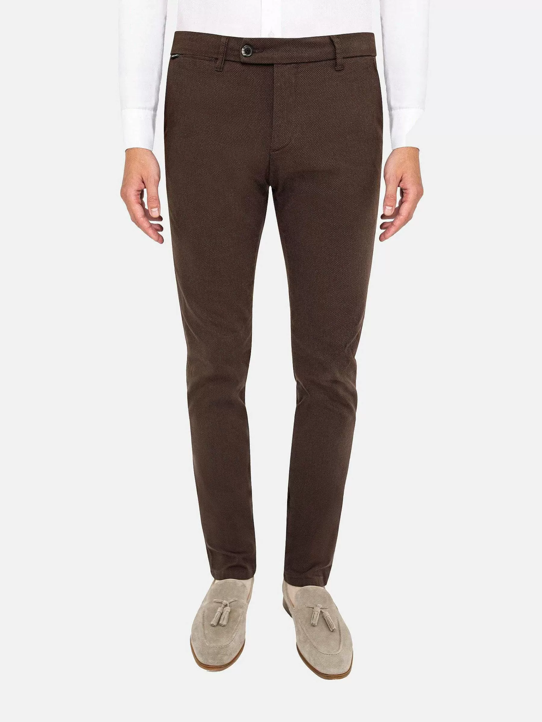 Wam Denim Chino'S<Thor Mini Pattern Check Brown Chino