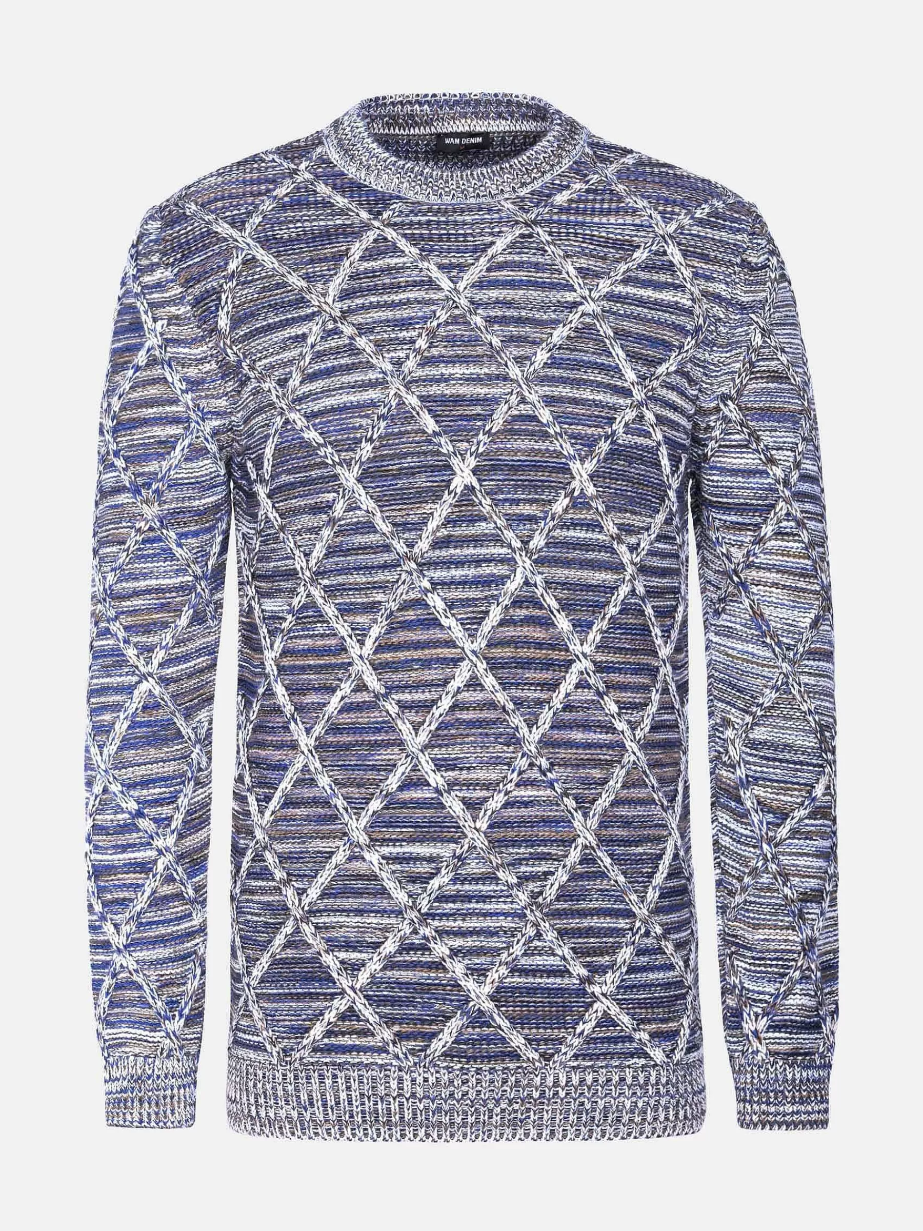 Wam Denim Truien<Truien 77520 Flinn Grey Royal Blue