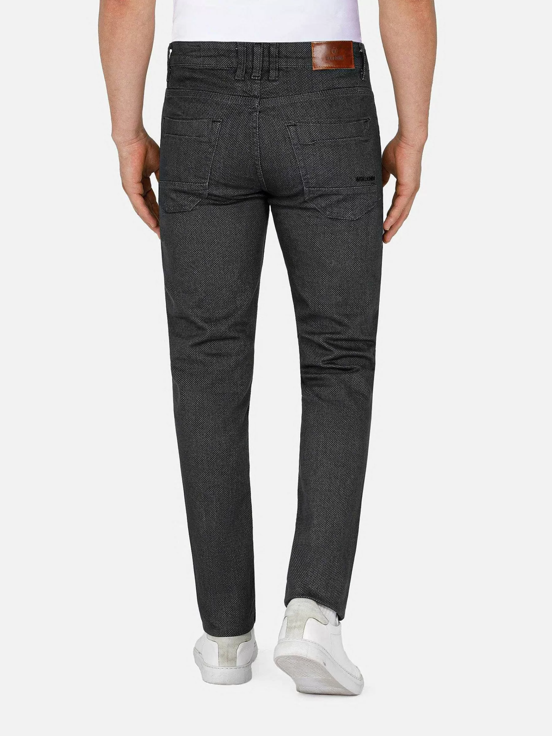 Wam Denim Jeans<Twilight Mini Check Slim Fit Anthracite Jeans