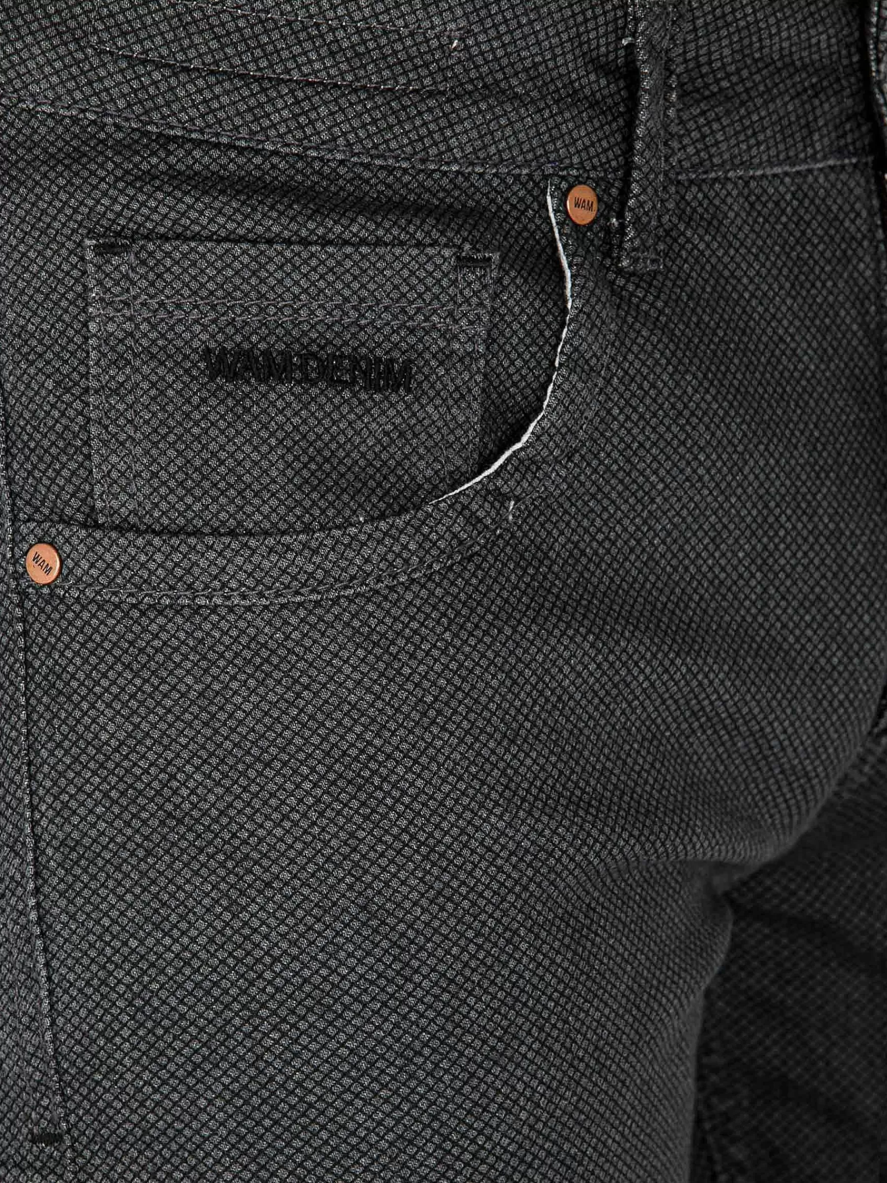 Wam Denim Jeans<Twilight Mini Check Slim Fit Anthracite Jeans