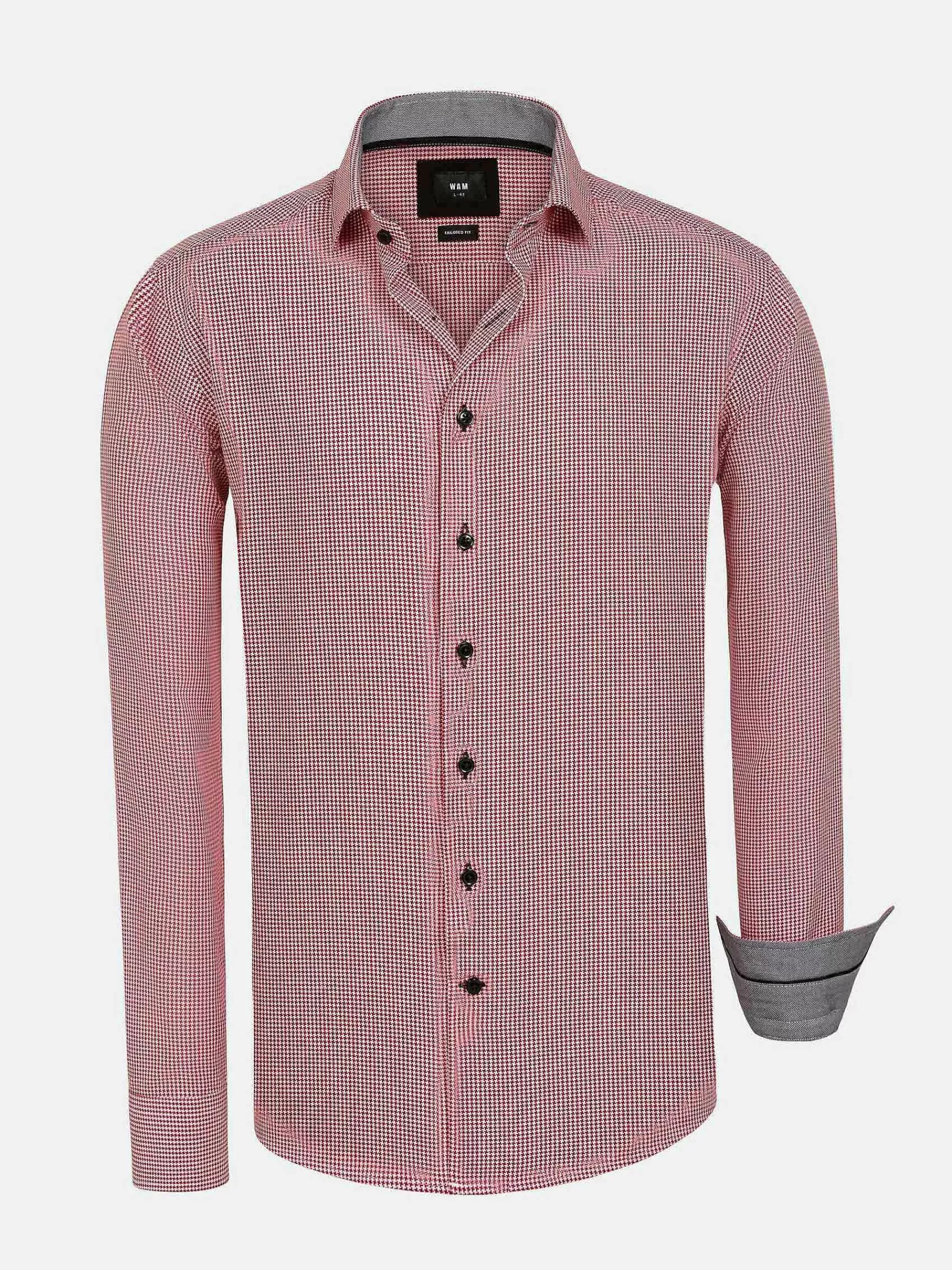 Wam Denim Overhemd Lange Mouwen<Vermilion Checkered Red Overhemd Lange Mouw