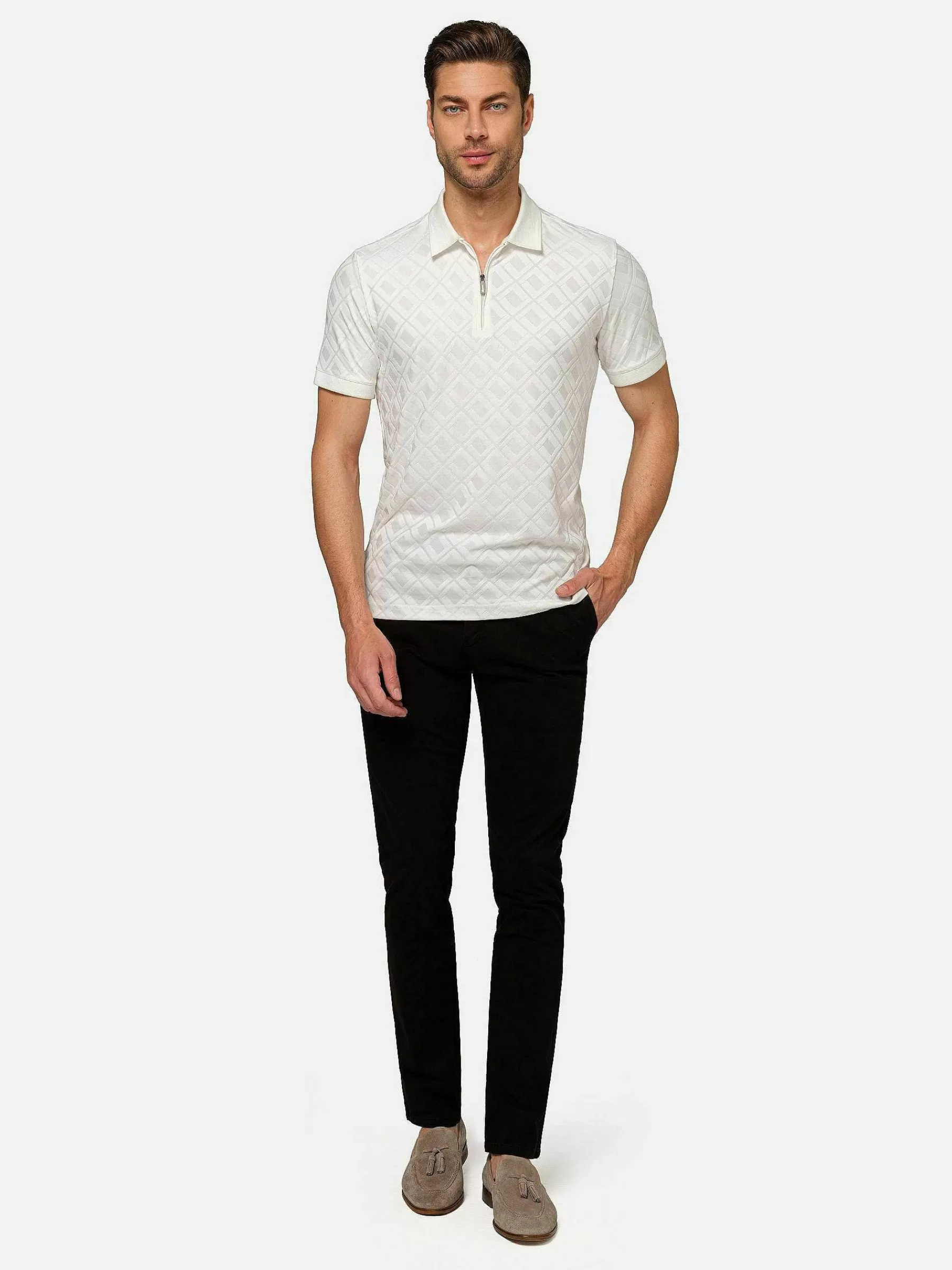 Wam Denim Polo'S<Vista Zipper White Polo