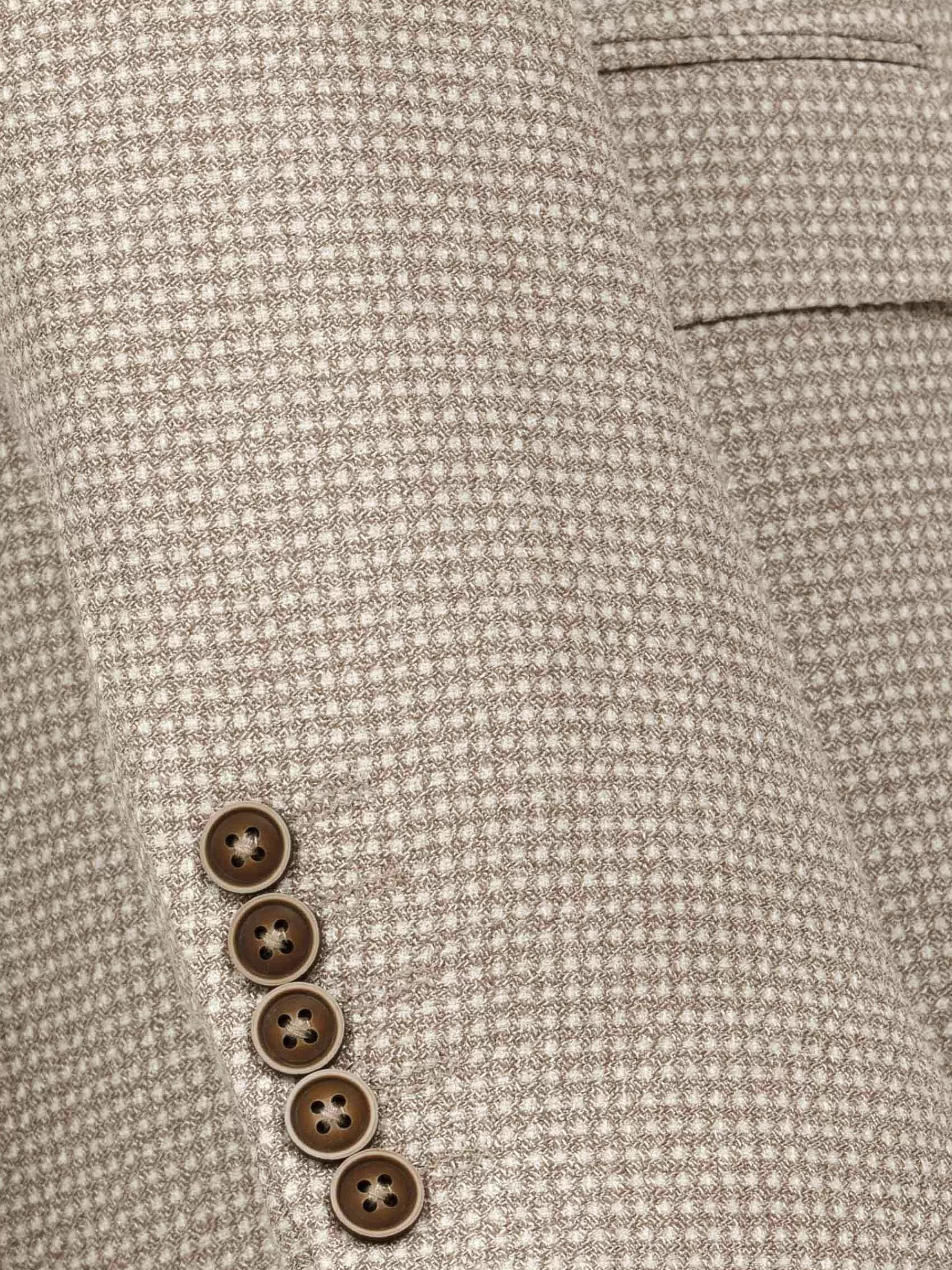 Wam Denim Colberts<Vivia Single Breasted Check Dark Beige Colbert