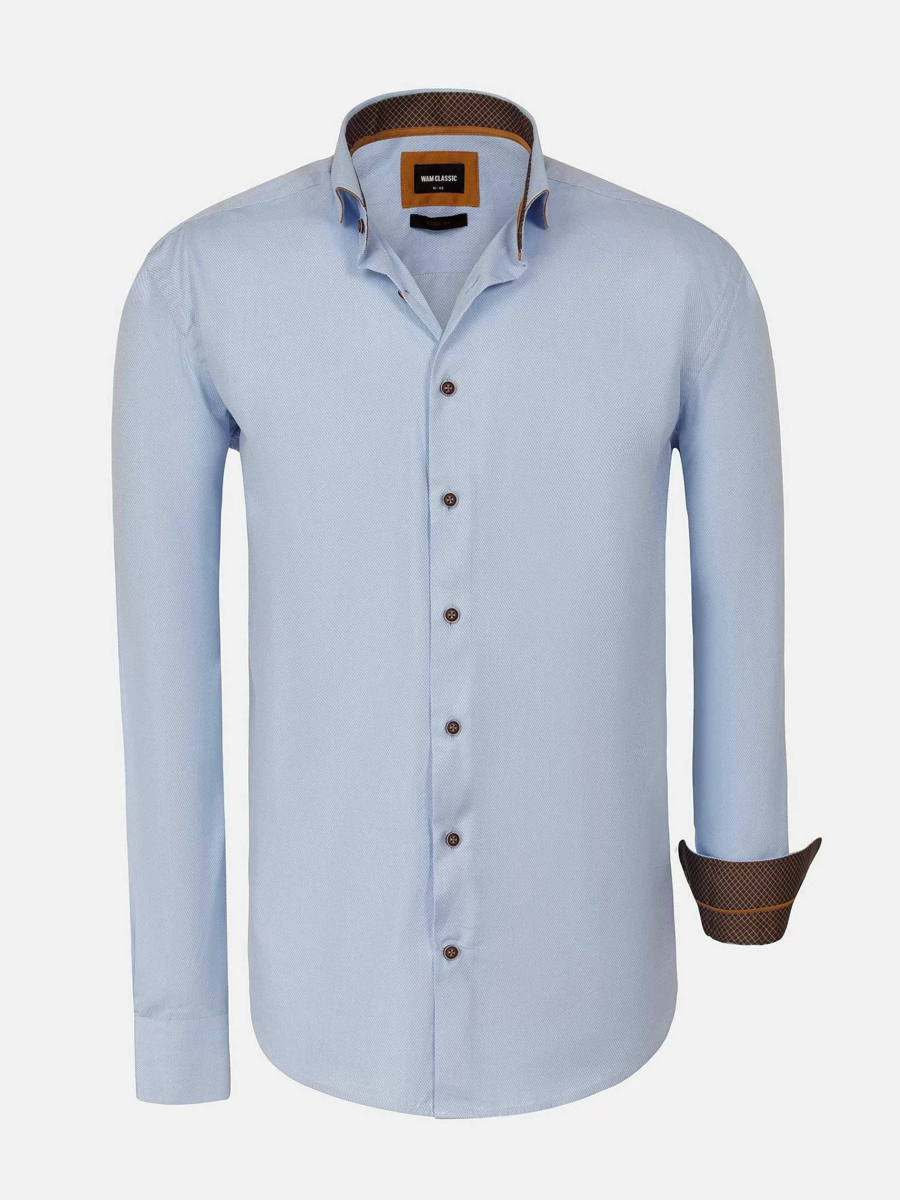 Wam Denim Overhemd Lange Mouwen<Waylon Regular Fit Light Blue Overhemd