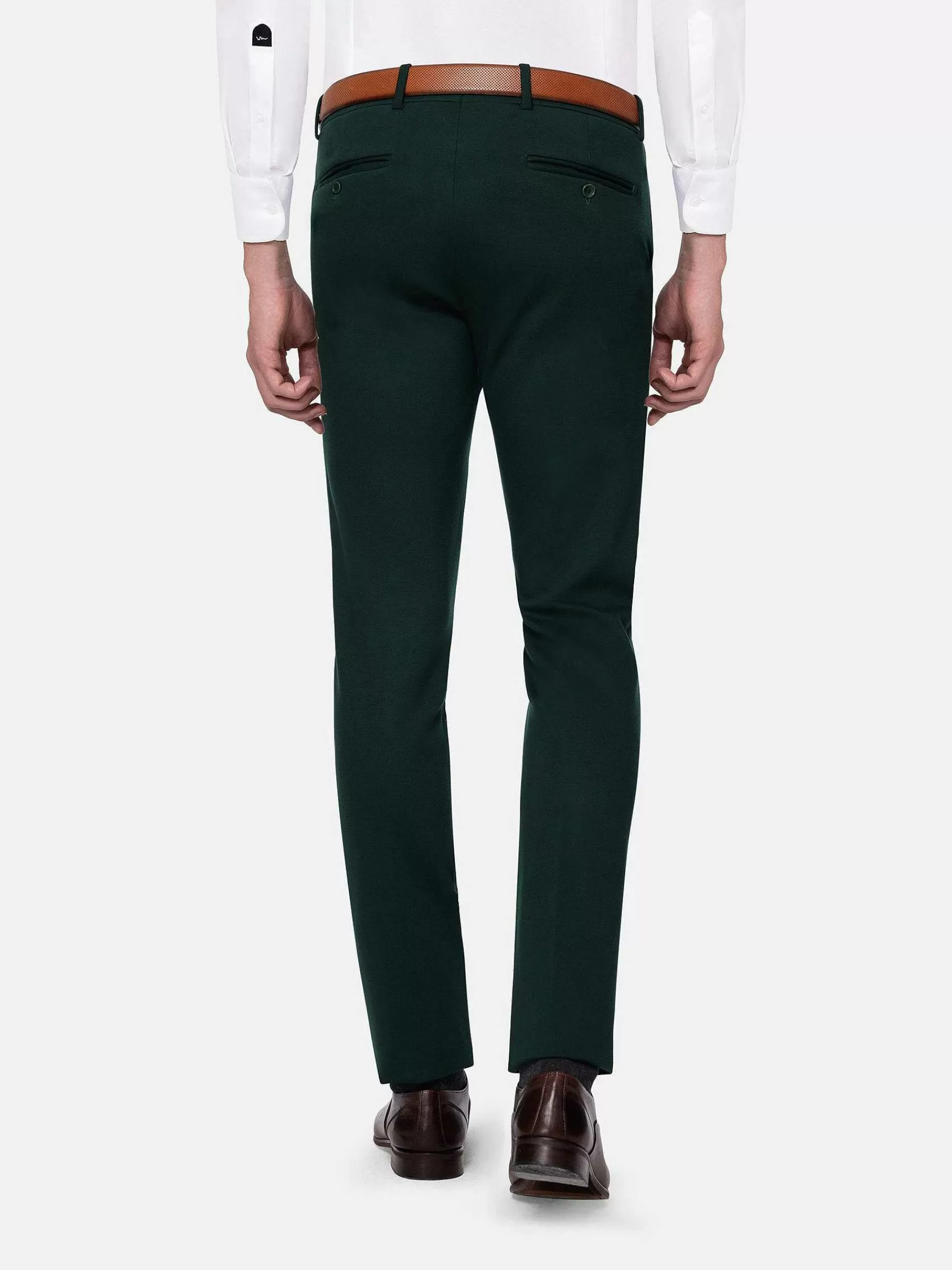 Wam Denim Pantalons<Wayne Glen Check Slim Fit Green Suit Pantalon